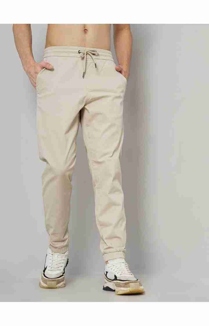 Celio* Cotton-Blend Slim Fit Beige Trouser - Image 7