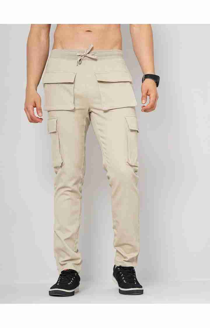 Celio* Cotton-Blend Regular Fit Beige Trouser - Image 10