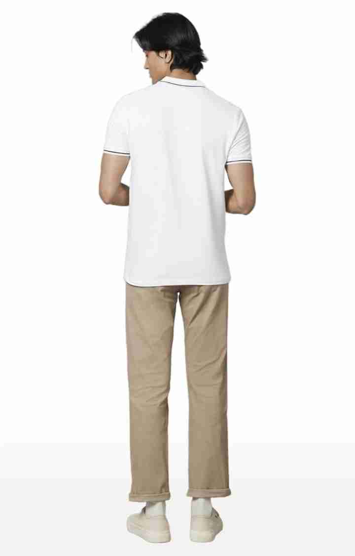 Celio* Cotton-Blend Straight Fit Beige Trouser - Image 5