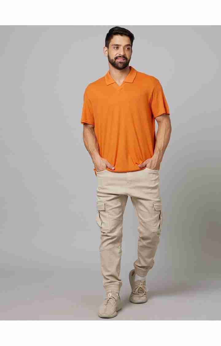 Celio* Cotton-Poly-Blend Regular Fit Beige Trouser - Image 5