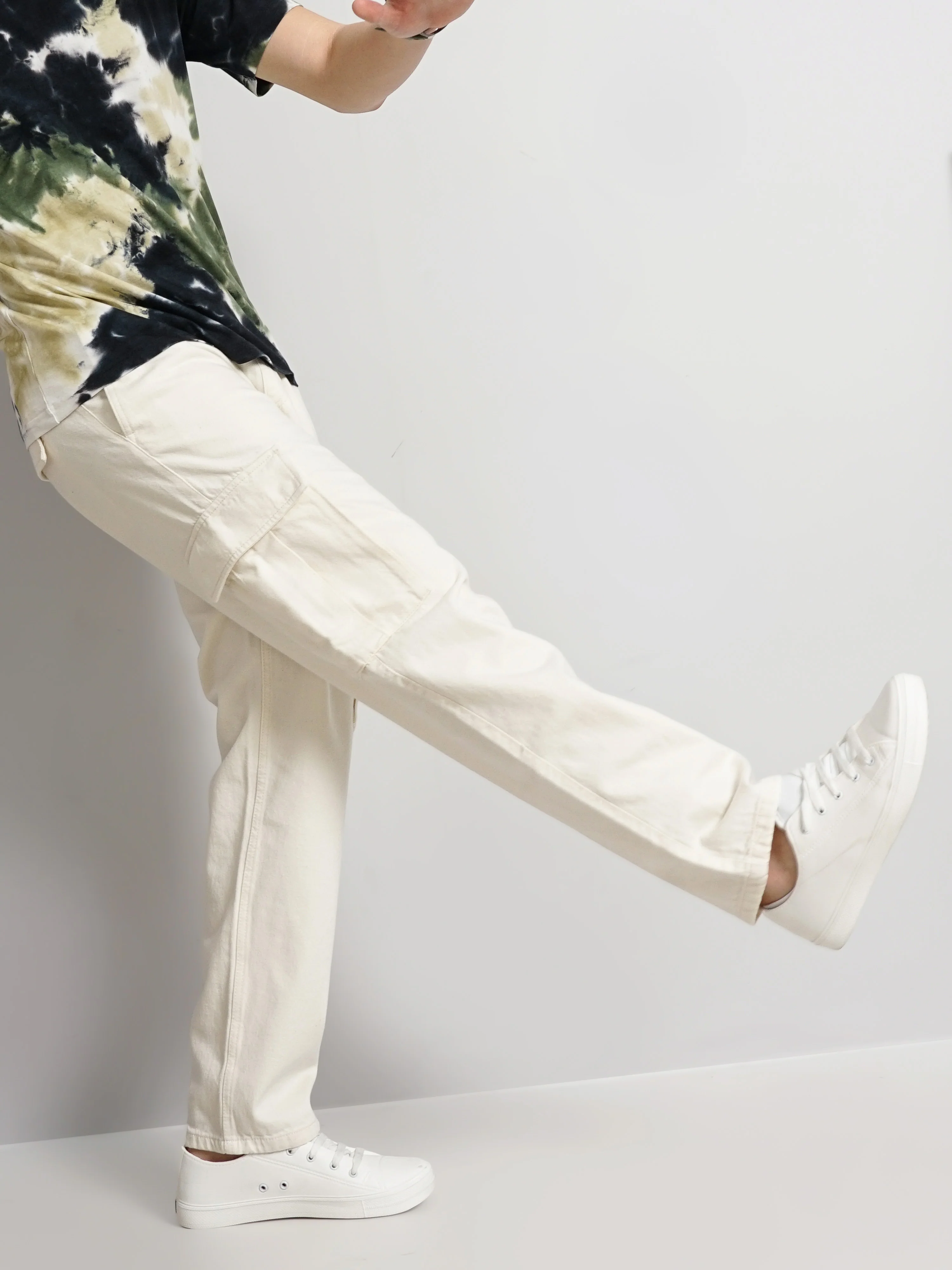 Celio* Cotton Slim Fit Beige Jean - Image 7