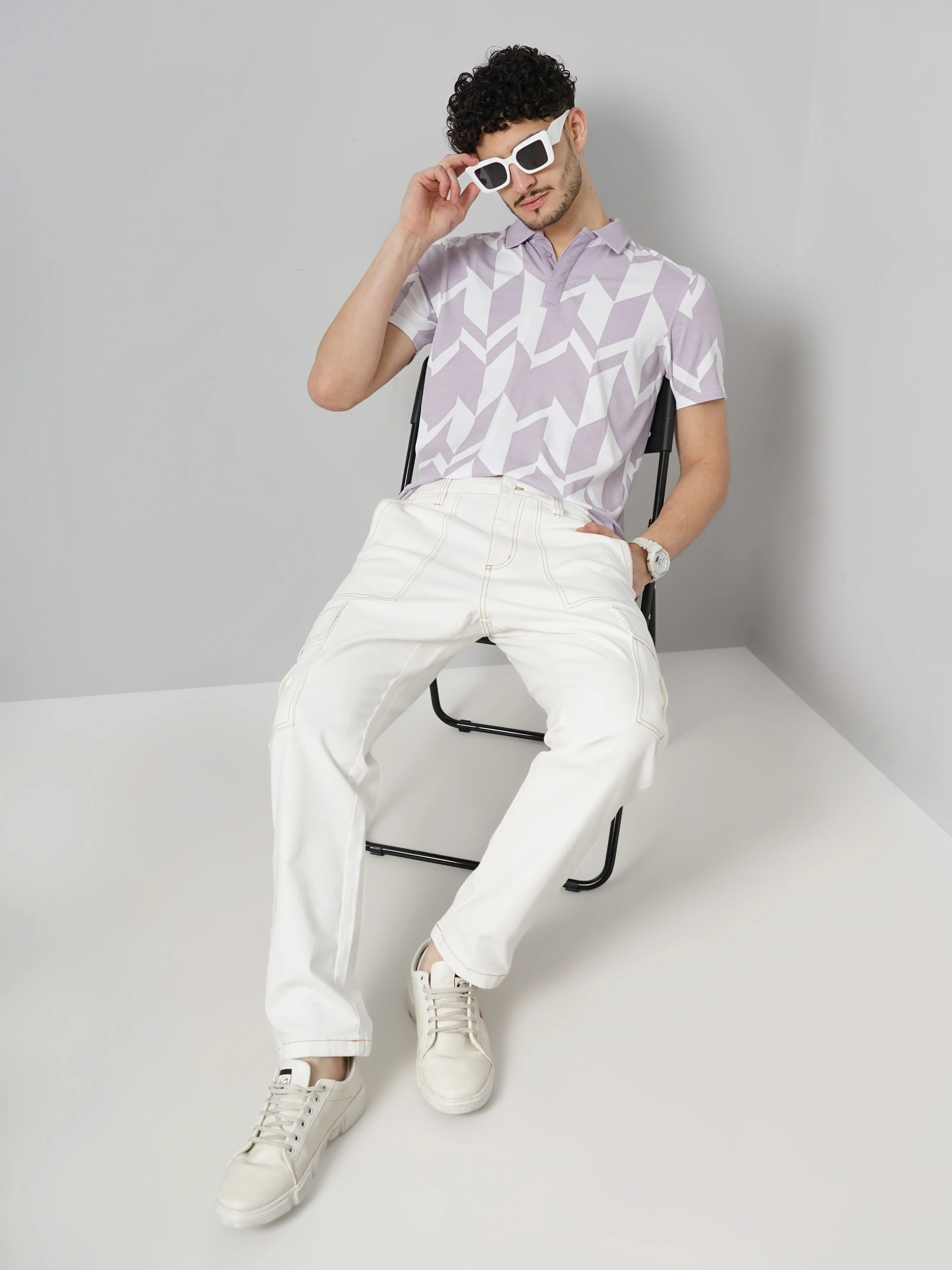 Celio* Cotton Loose Fit Beige Trouser - Image 6