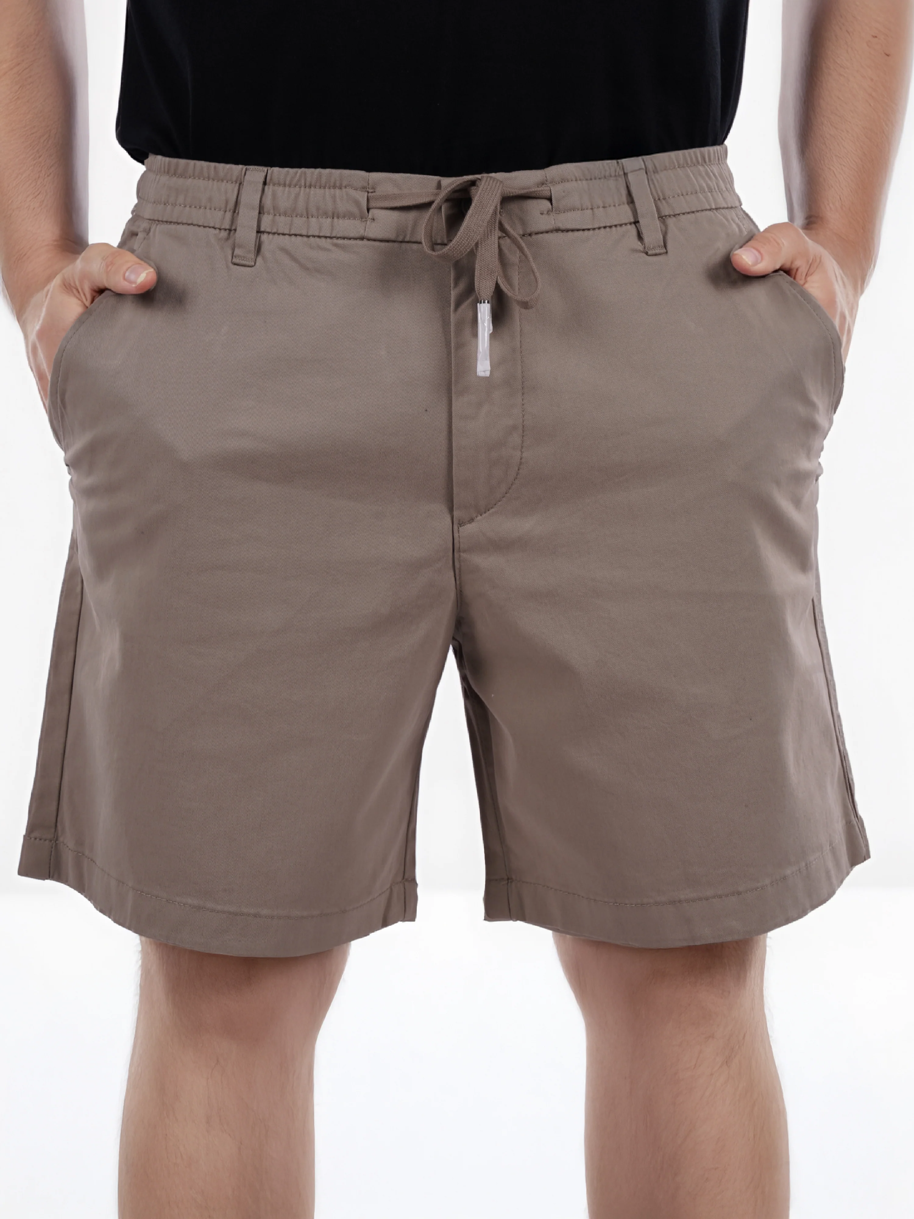 Celio* Cotton Regular Fit Beige Bermuda - Image 8