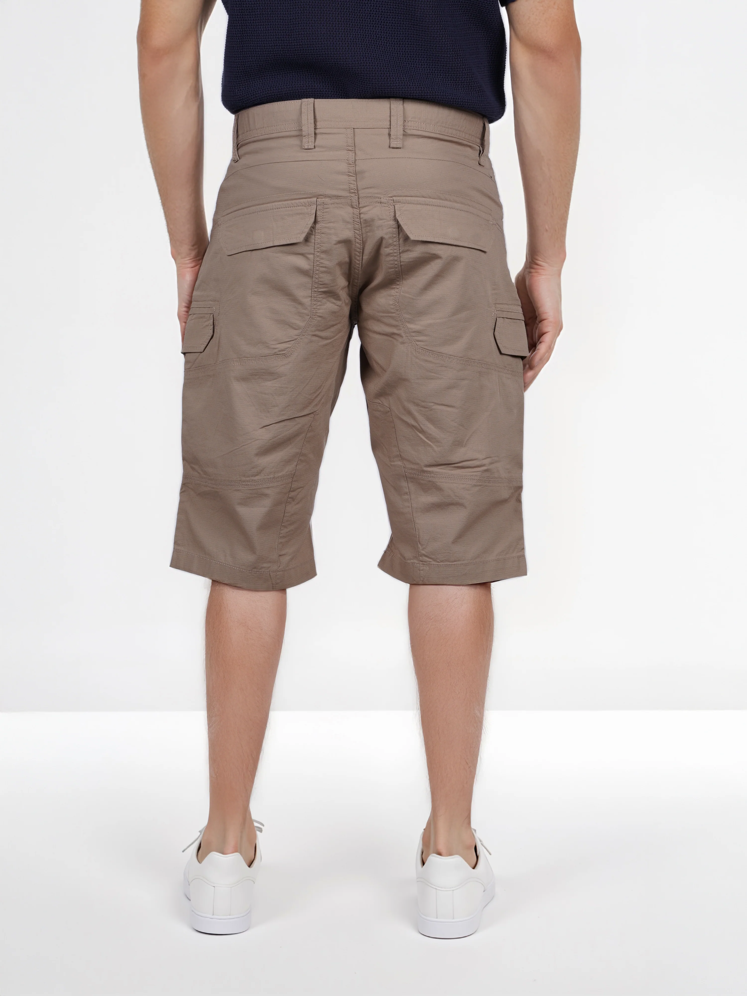 Celio* Cotton Regular Fit Beige Cargo - Image 6