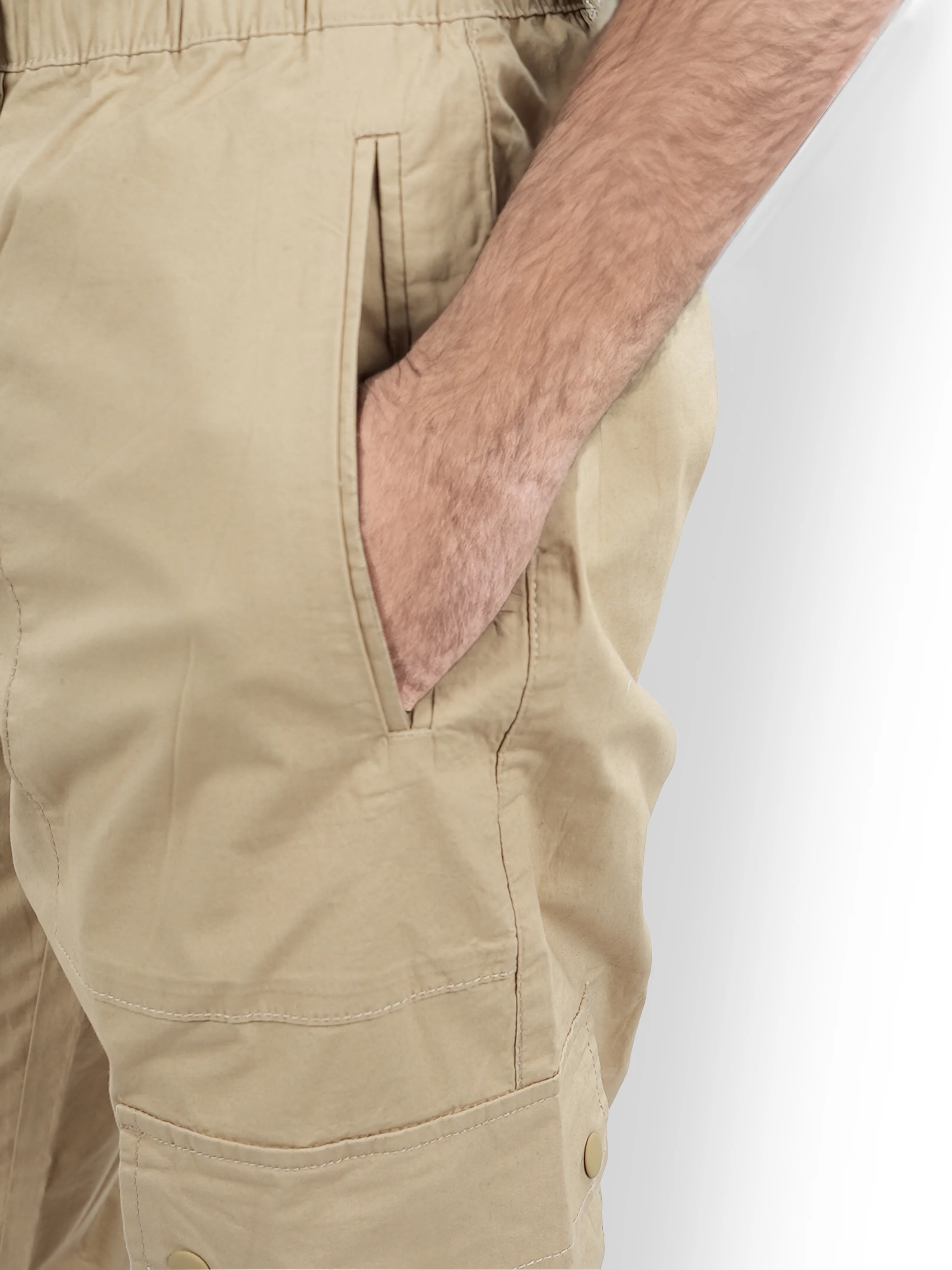 Celio* Cotton Straight Fit Beige Trouser - Image 6