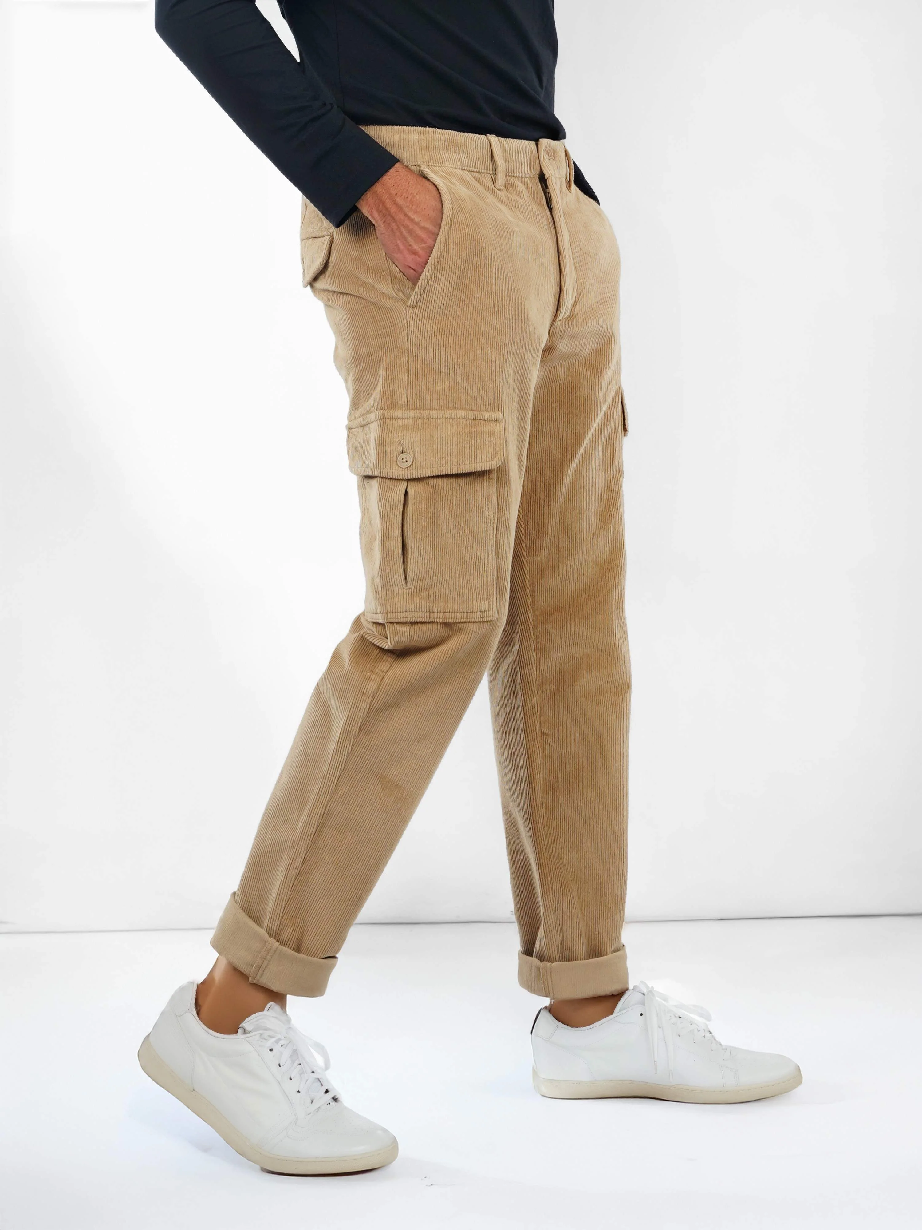 Celio Men Beige Solid Straight Fit Cotton Trousers - Image 6