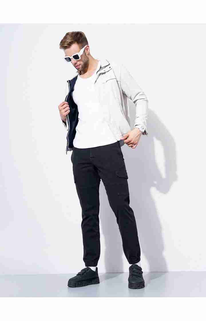 Celio* Cotton-Poly-Blend Slim Fit Black Trouser - Image 6