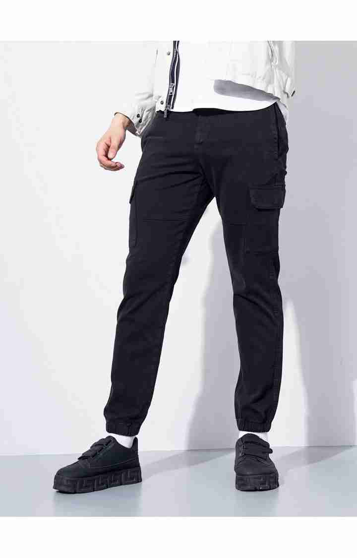 Celio* Cotton-Poly-Blend Slim Fit Black Trouser - Image 7