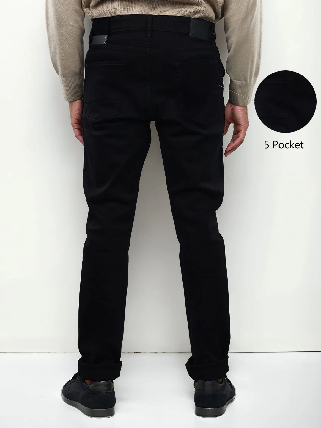 Celio* Cotton-Blend Slim Fit Black Jean - Image 4