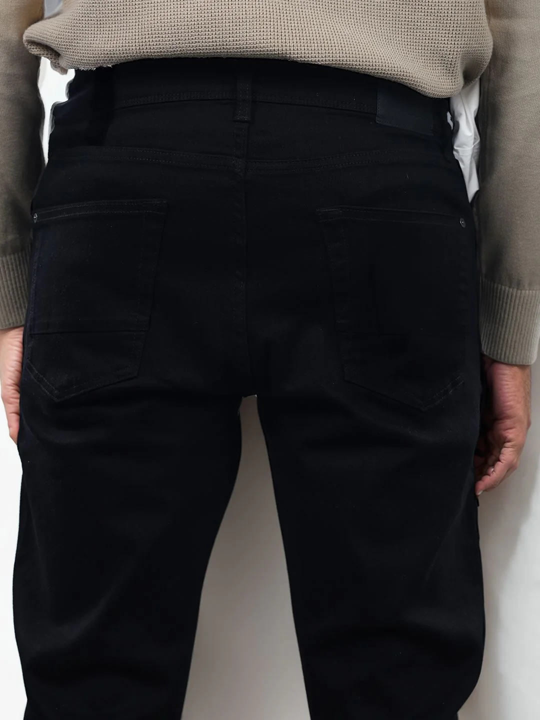 Celio* Cotton-Blend Slim Fit Black Jean - Image 7