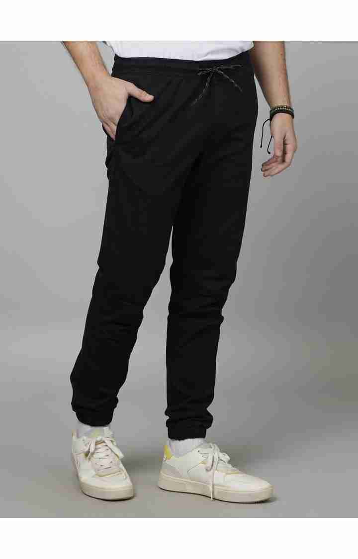 Celio* Cotton-Blend Jogger Fit Black Trouser - Image 3