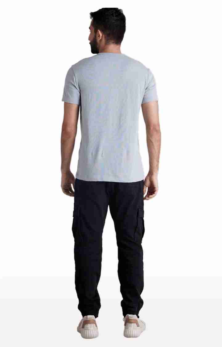 Celio* Cotton-Blend Regular Fit Black Trouser - Image 5