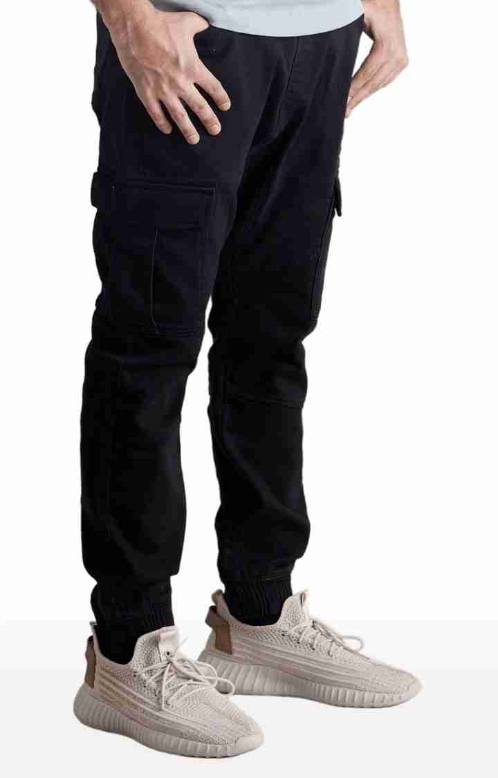 Celio* Cotton-Blend Regular Fit Black Trouser - Image 6