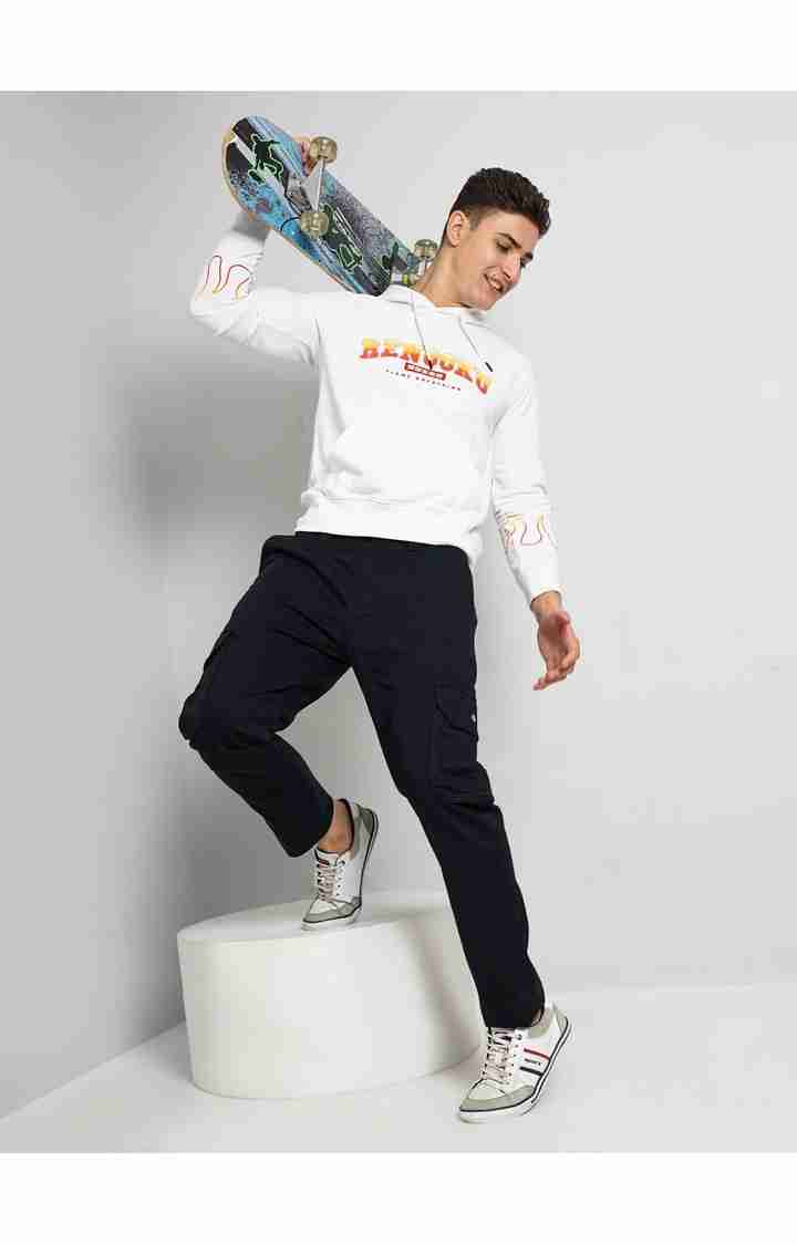 Celio* Cotton-Blend Regular Fit Black Trouser - Image 5