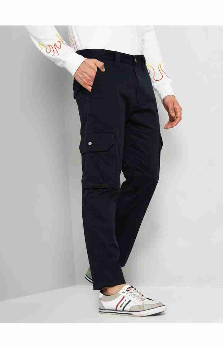 Celio* Cotton-Blend Regular Fit Black Trouser - Image 8