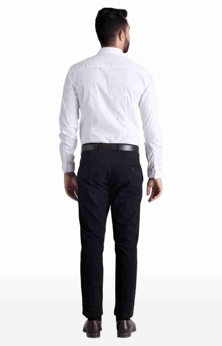 Celio* Cotton-Blend Slim Fit Black Trouser - Image 5
