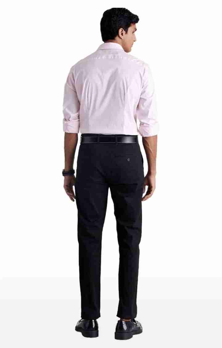 Celio* Cotton-Blend Straight Fit Black Trouser - Image 5