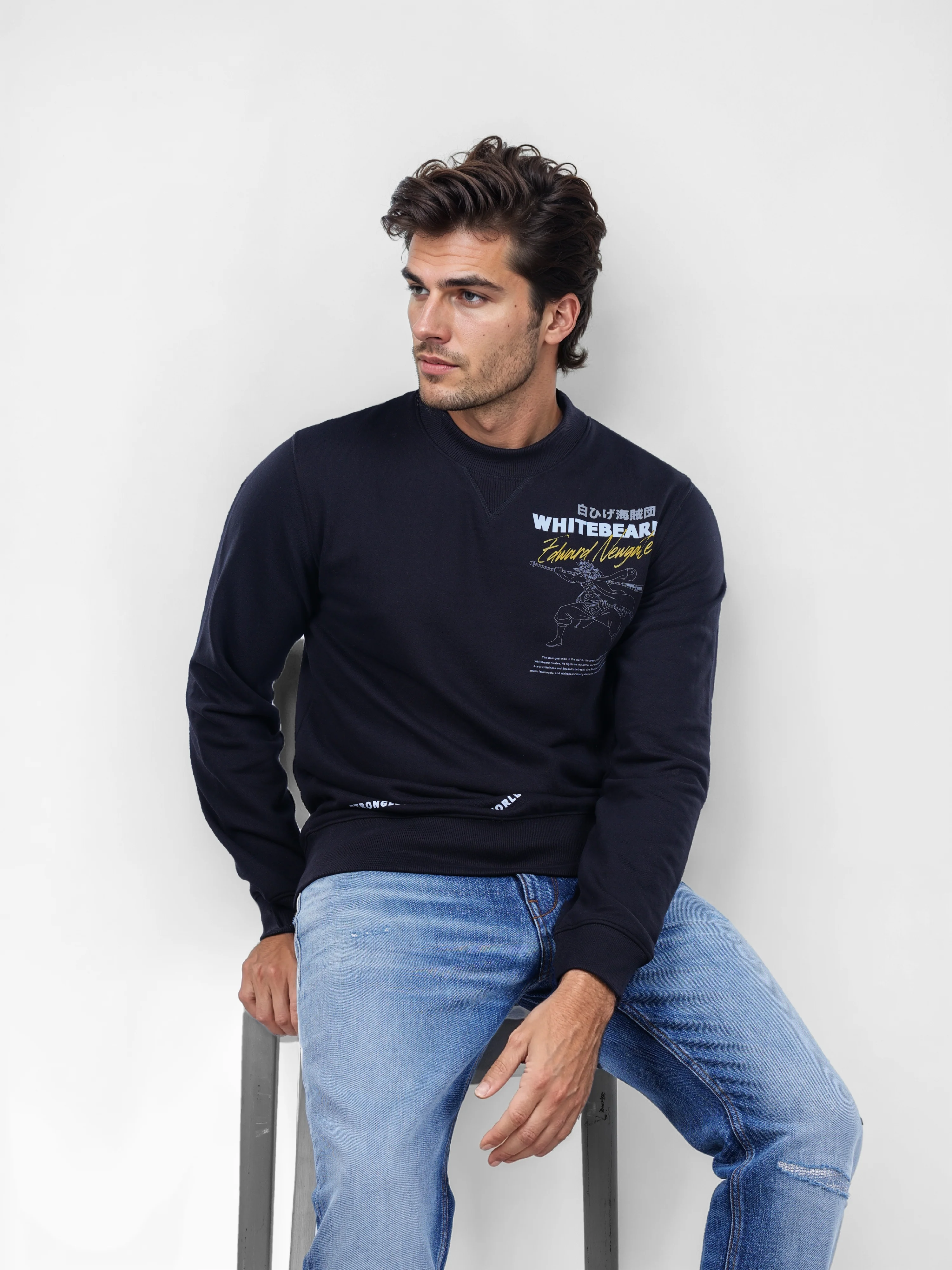 Celio* One Piece Regular Fit Cotton-Poly-Blend Black Sweatshirts - Image 10