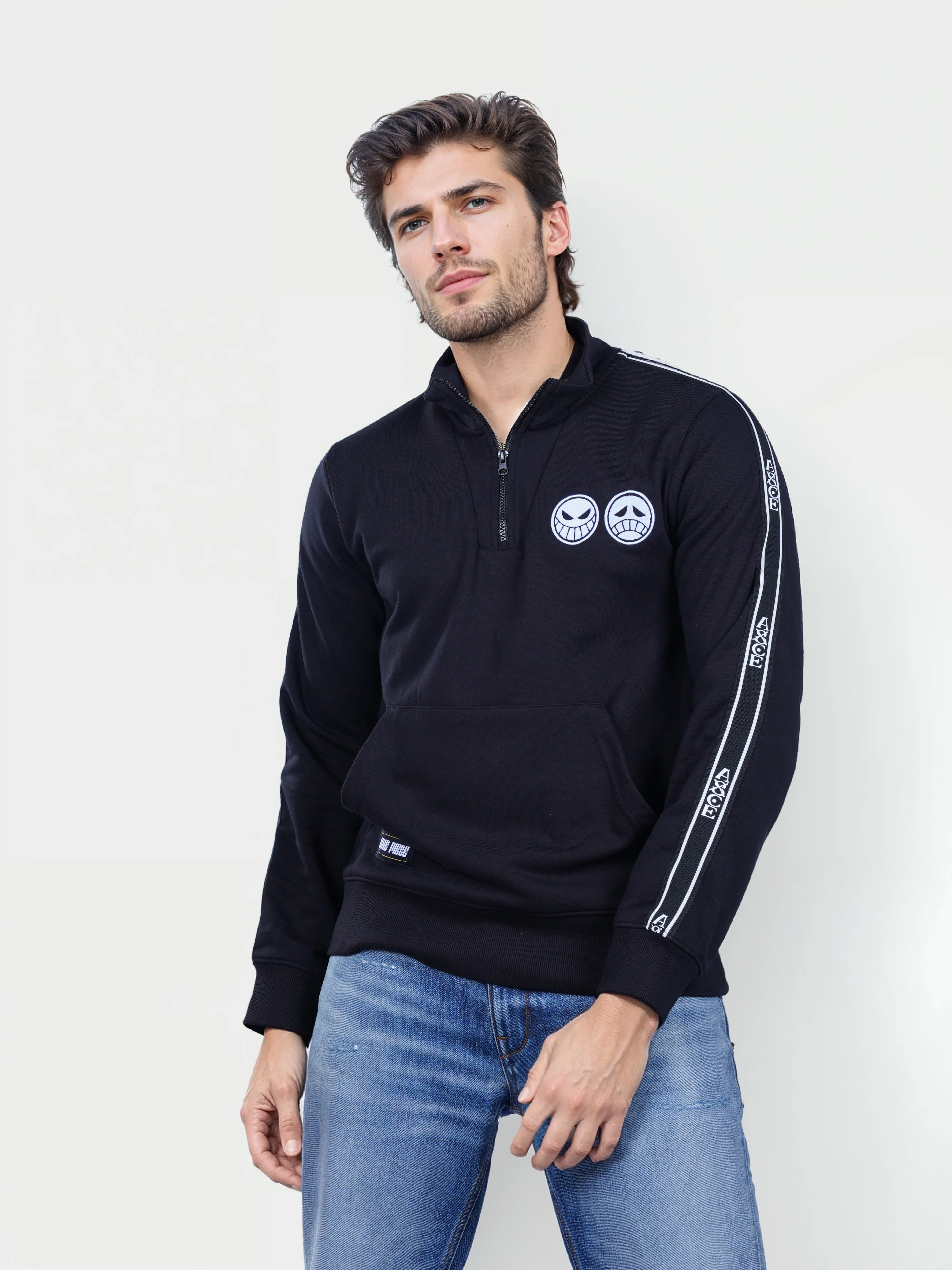 Celio* One Piece Regular Fit Cotton-Poly-Blend Black Sweatshirts - Image 10