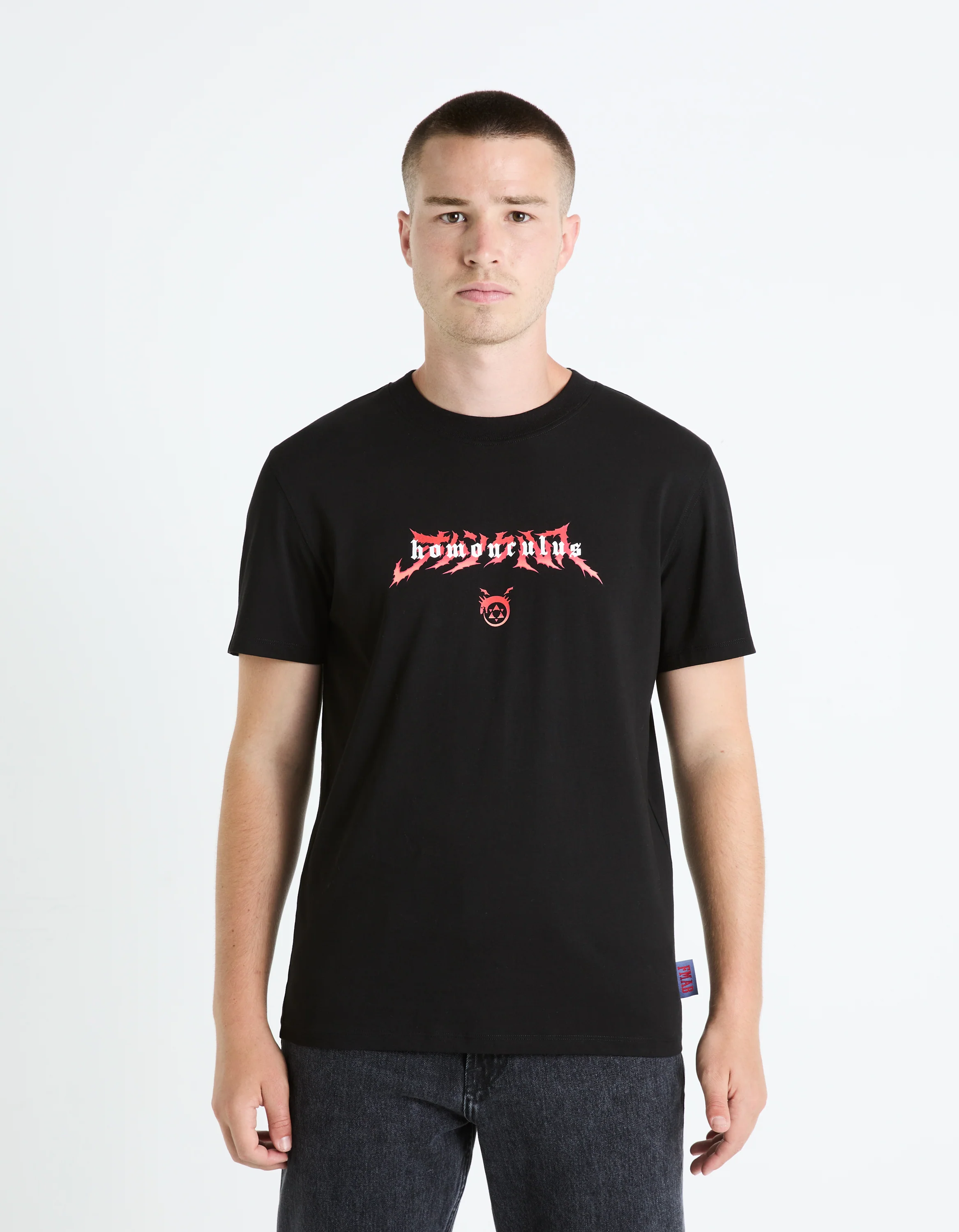 Celio* Fullmetal Alchemist Regular Fit Cotton Black T-Shirt - Image 3