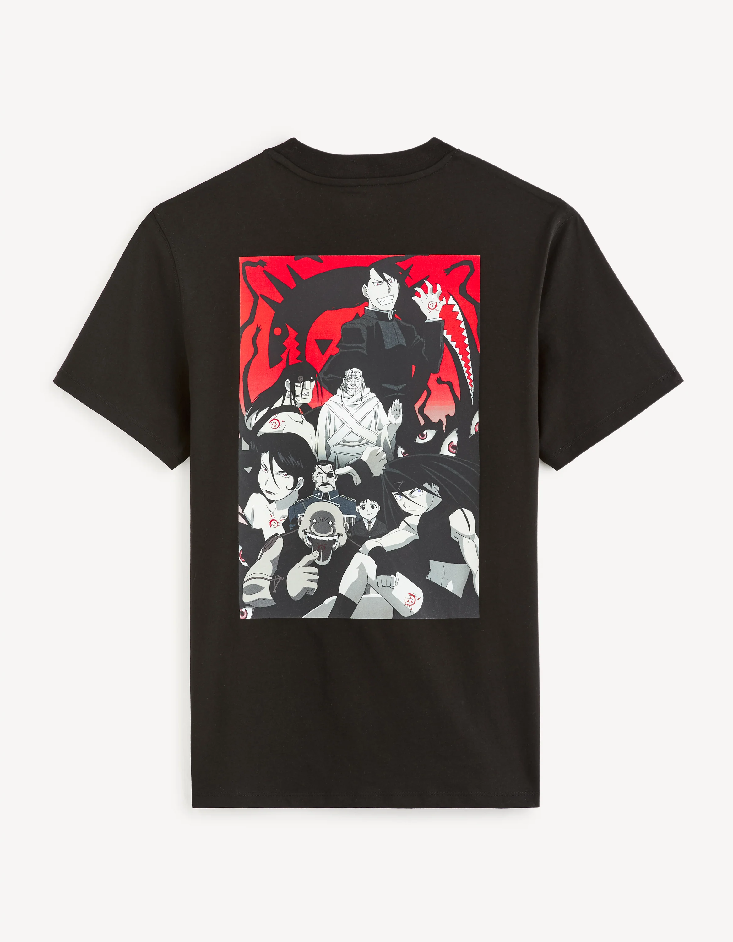 Celio* Fullmetal Alchemist Regular Fit Cotton Black T-Shirt - Image 5