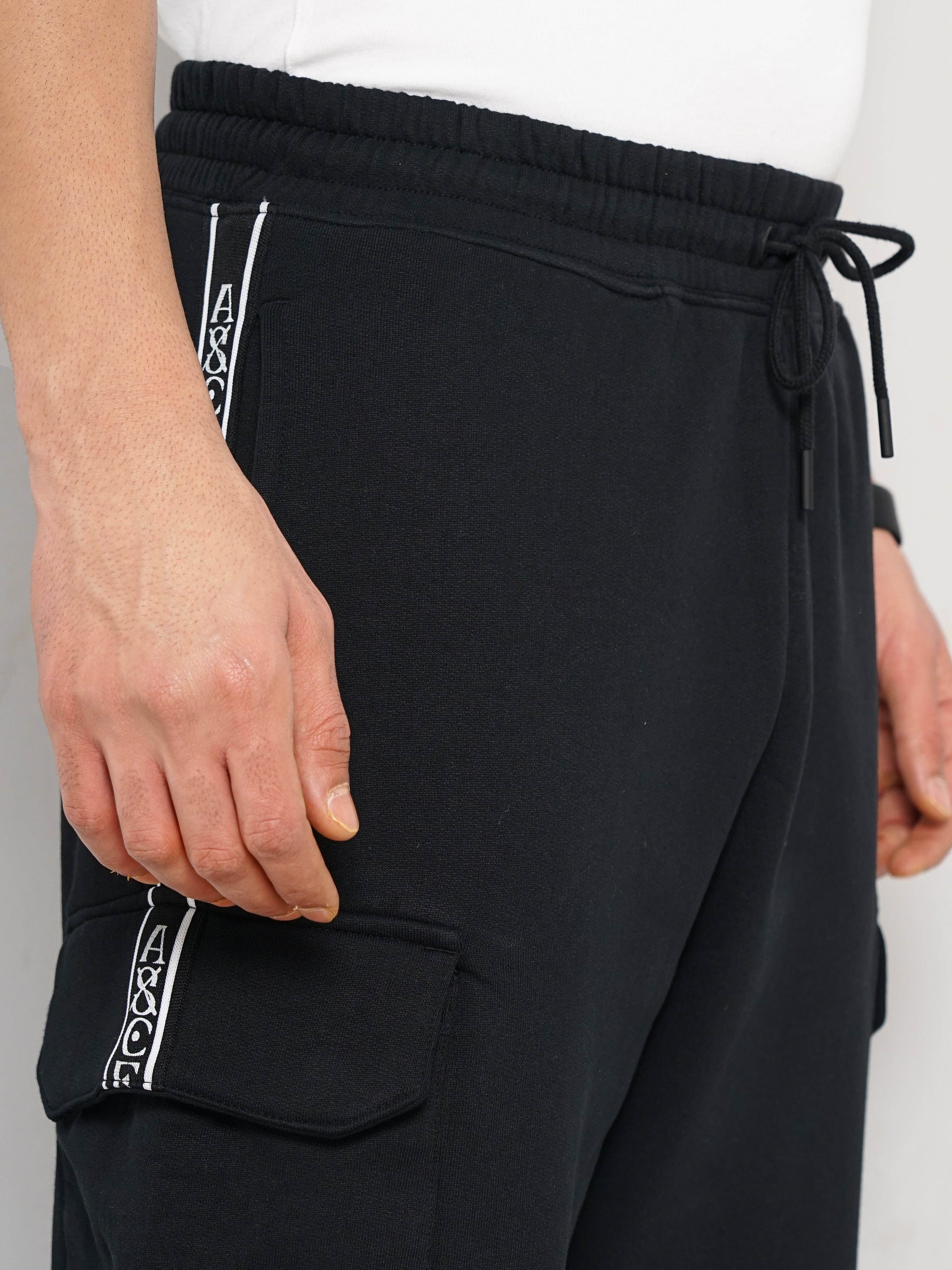 Celio* One - Piece Cotton Regular Fit Black Trouser - Image 4