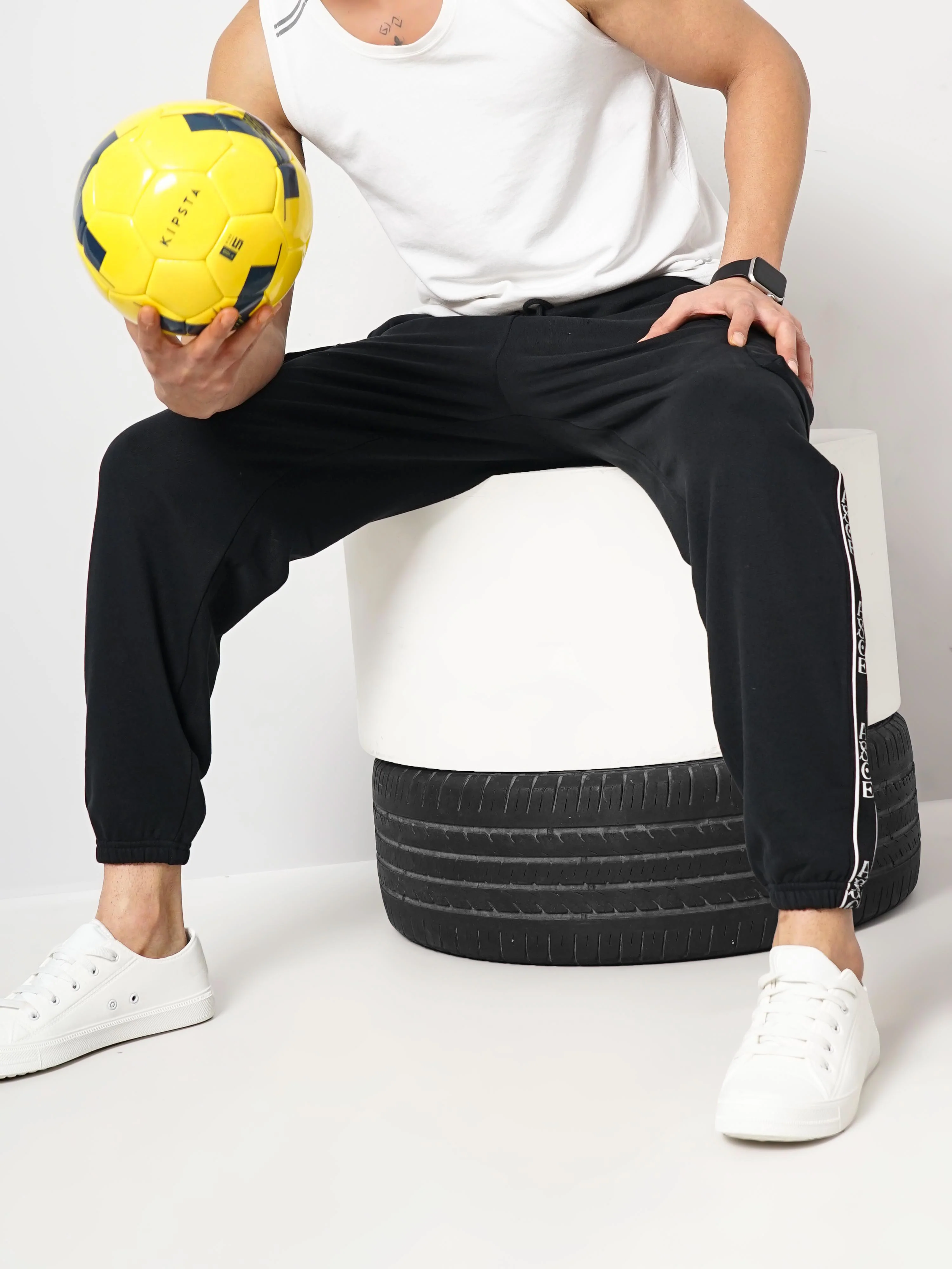 Celio* One - Piece Cotton Regular Fit Black Trouser - Image 7