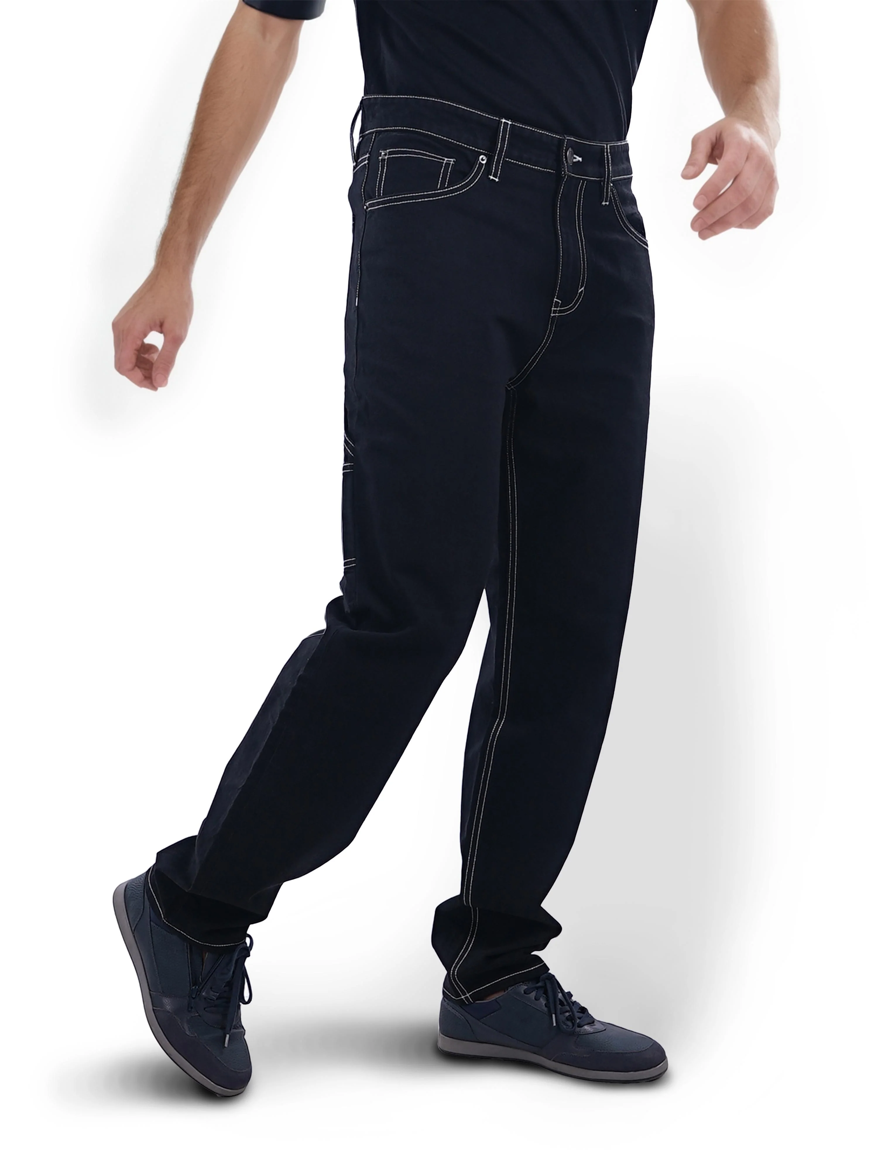 Celio* Cotton Loose Fit Black Jean - Image 4