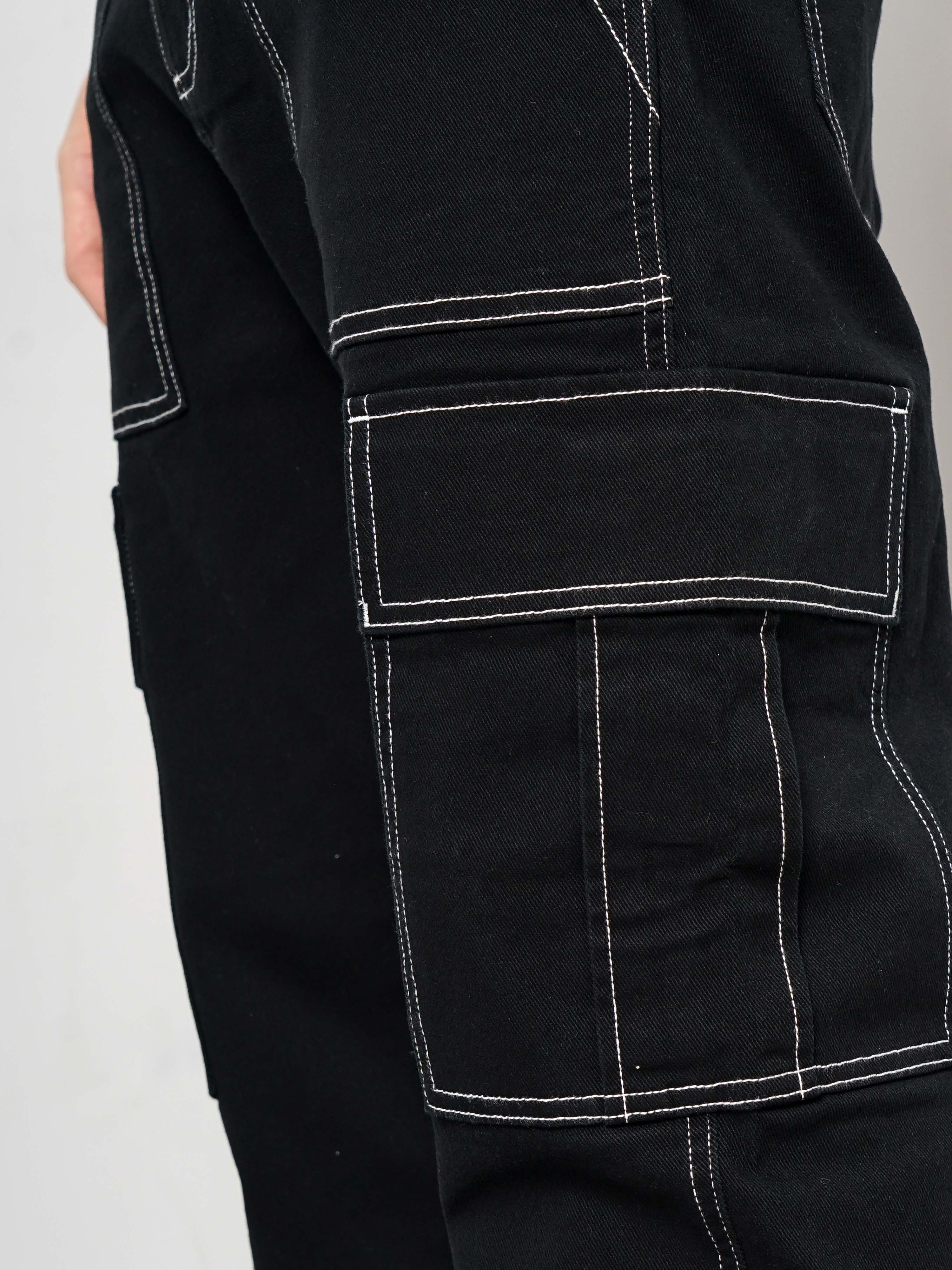 Celio* Cotton Loose Fit Black Trouser - Image 8