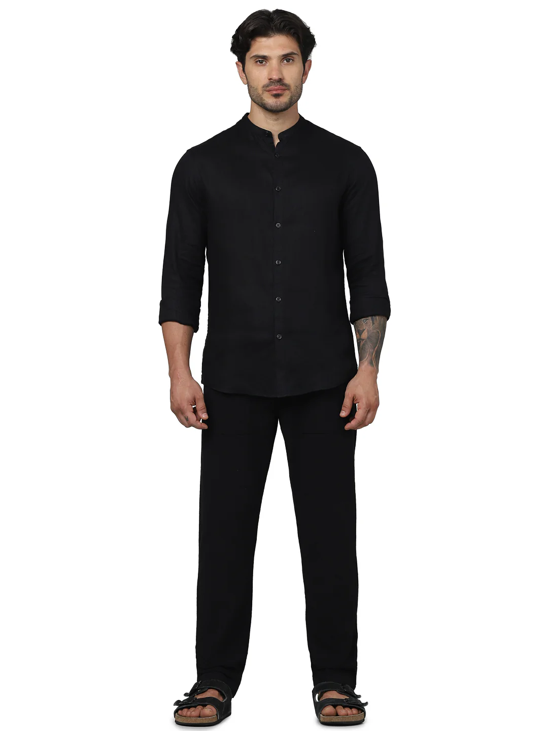 Celio* Cotton Regular Fit Black Trouser - Image 6