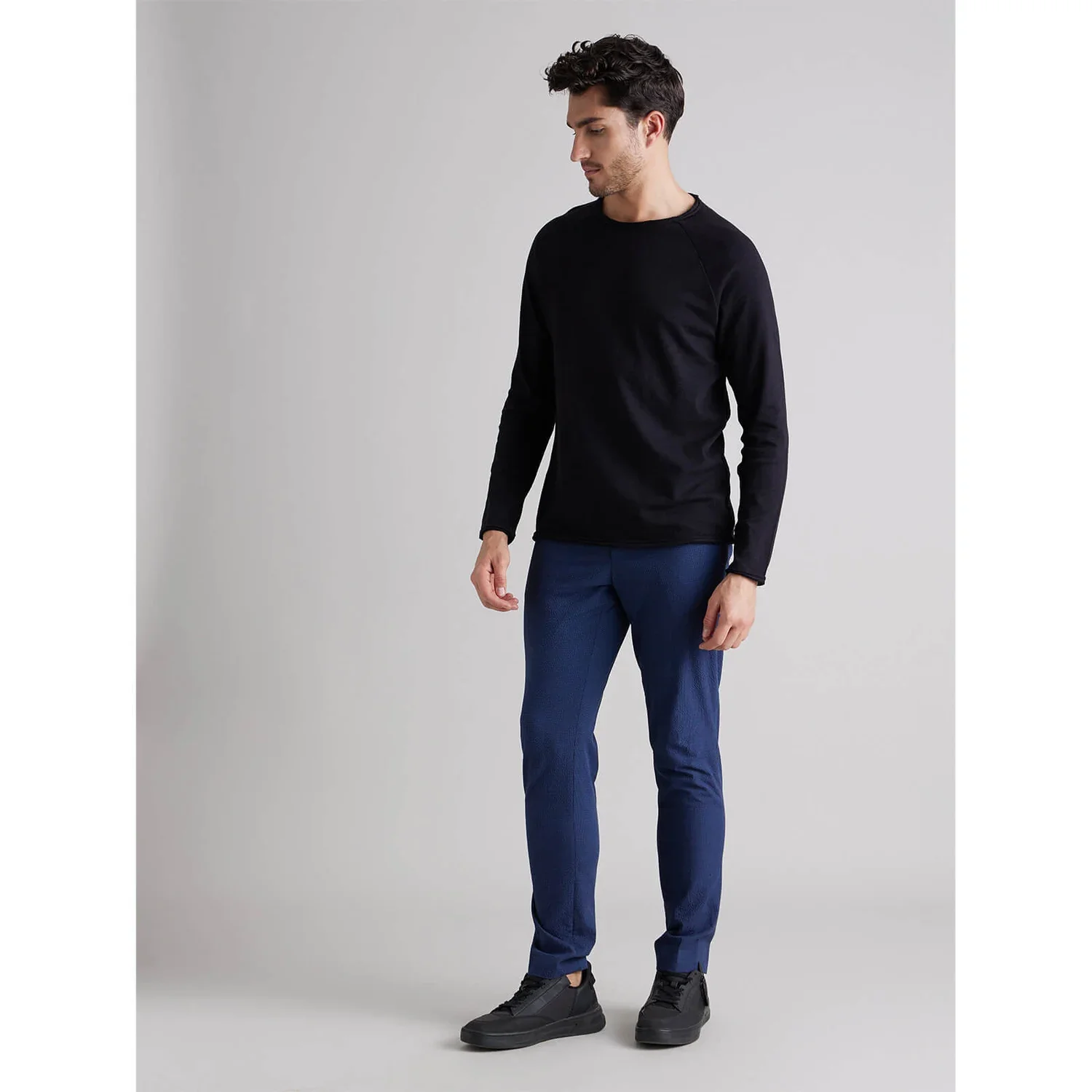Celio* Solid Regular Fit Cotton Black T-Shirt - Image 3
