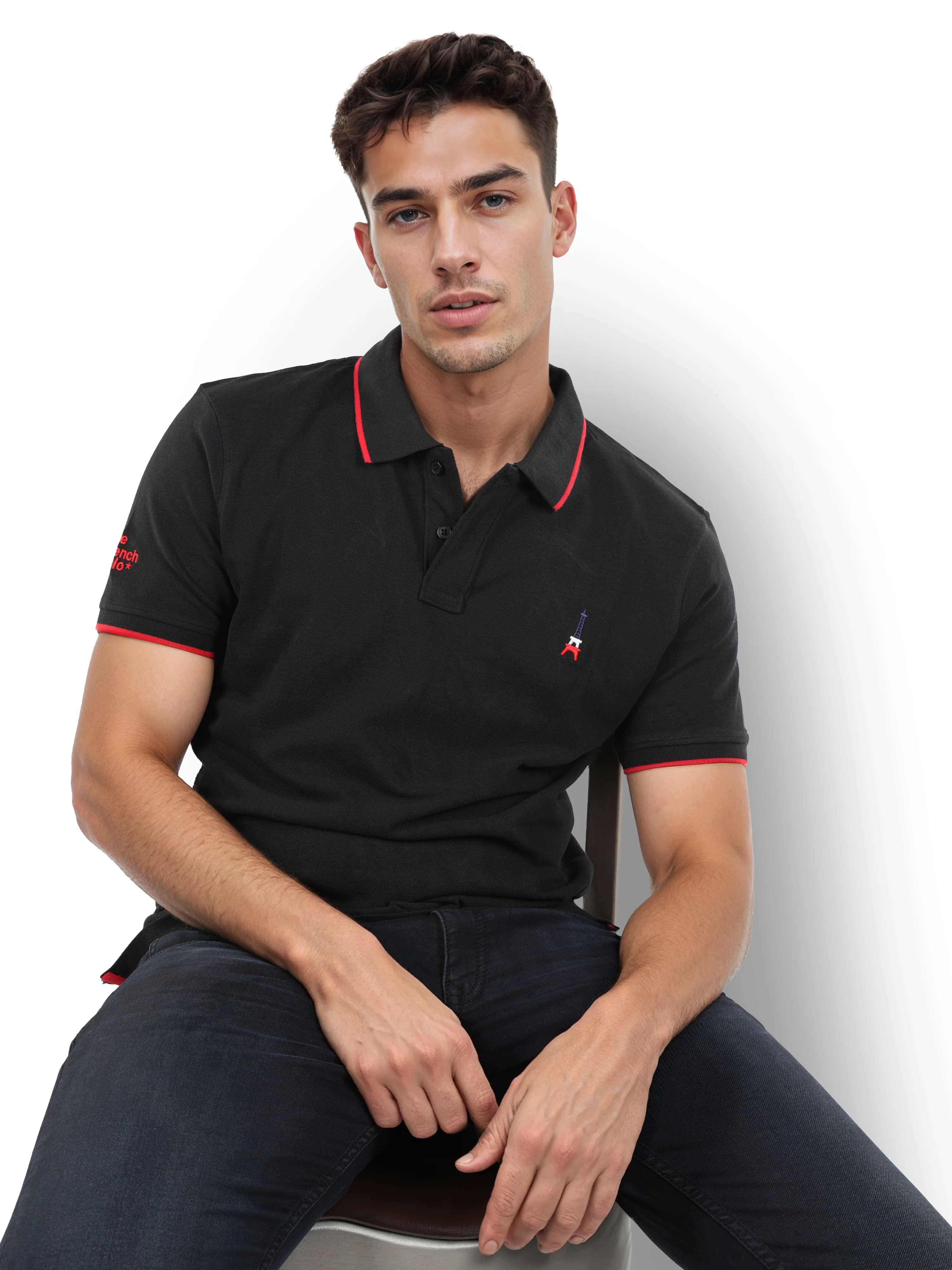 Celio* Solid Regular Fit Cotton Black T-Shirt - Image 3