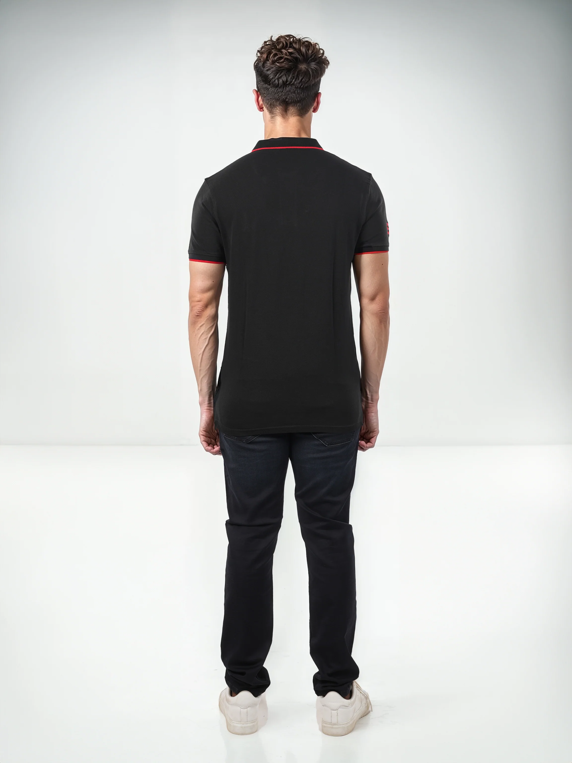 Celio* Solid Regular Fit Cotton Black T-Shirt - Image 6