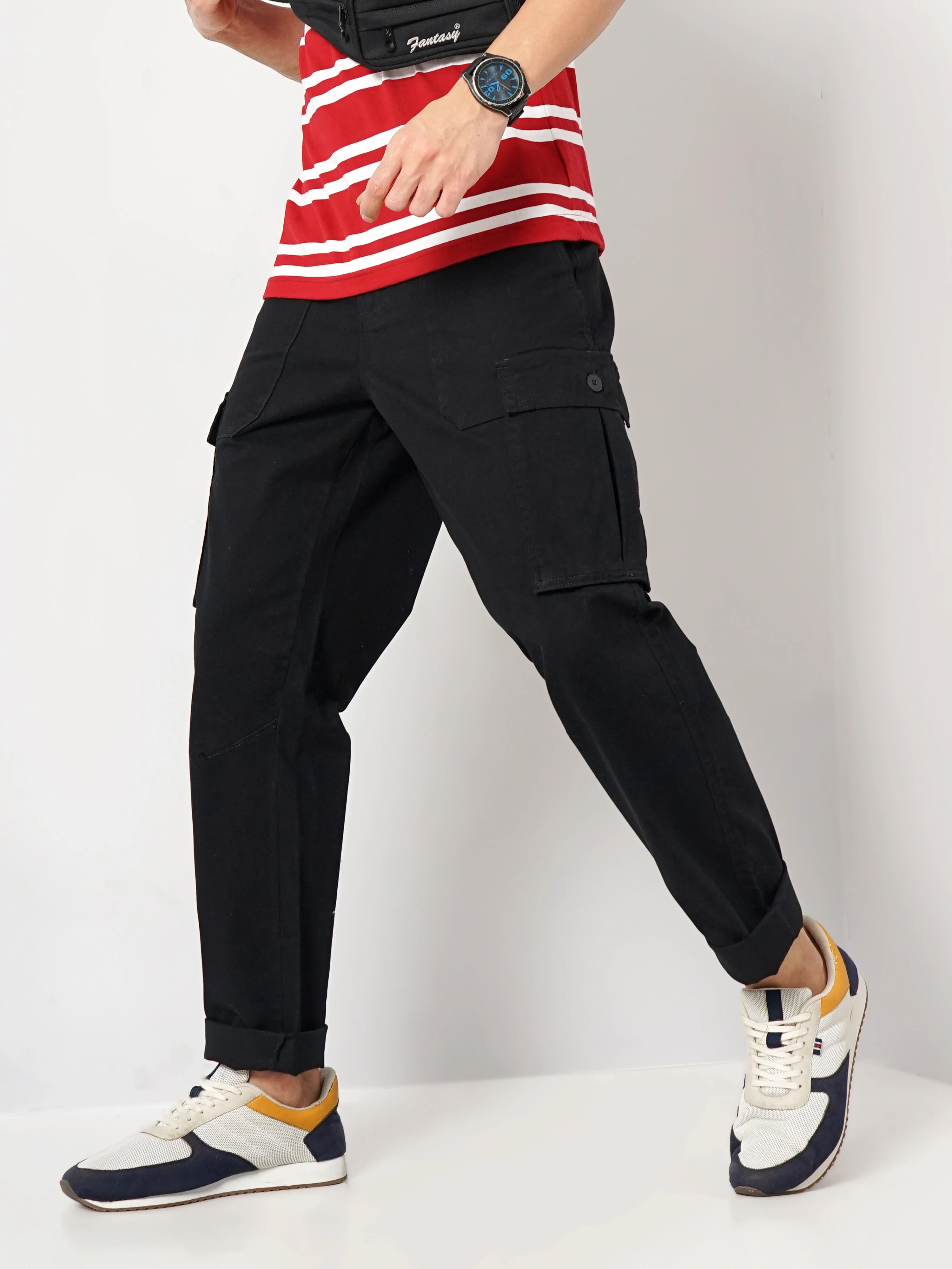 Celio* Cotton Regular Fit Black Trouser - Image 6