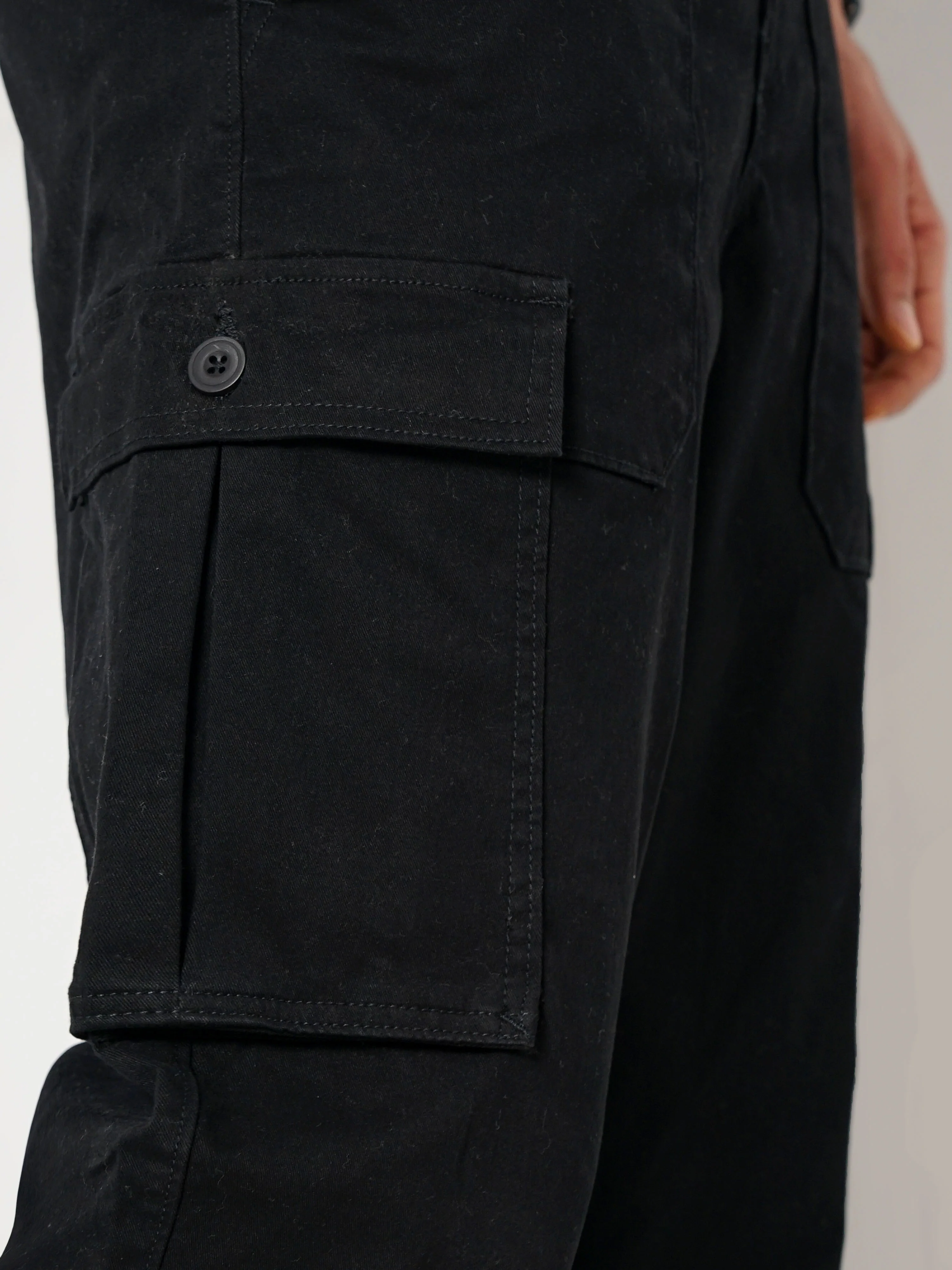 Celio* Cotton Regular Fit Black Trouser - Image 7
