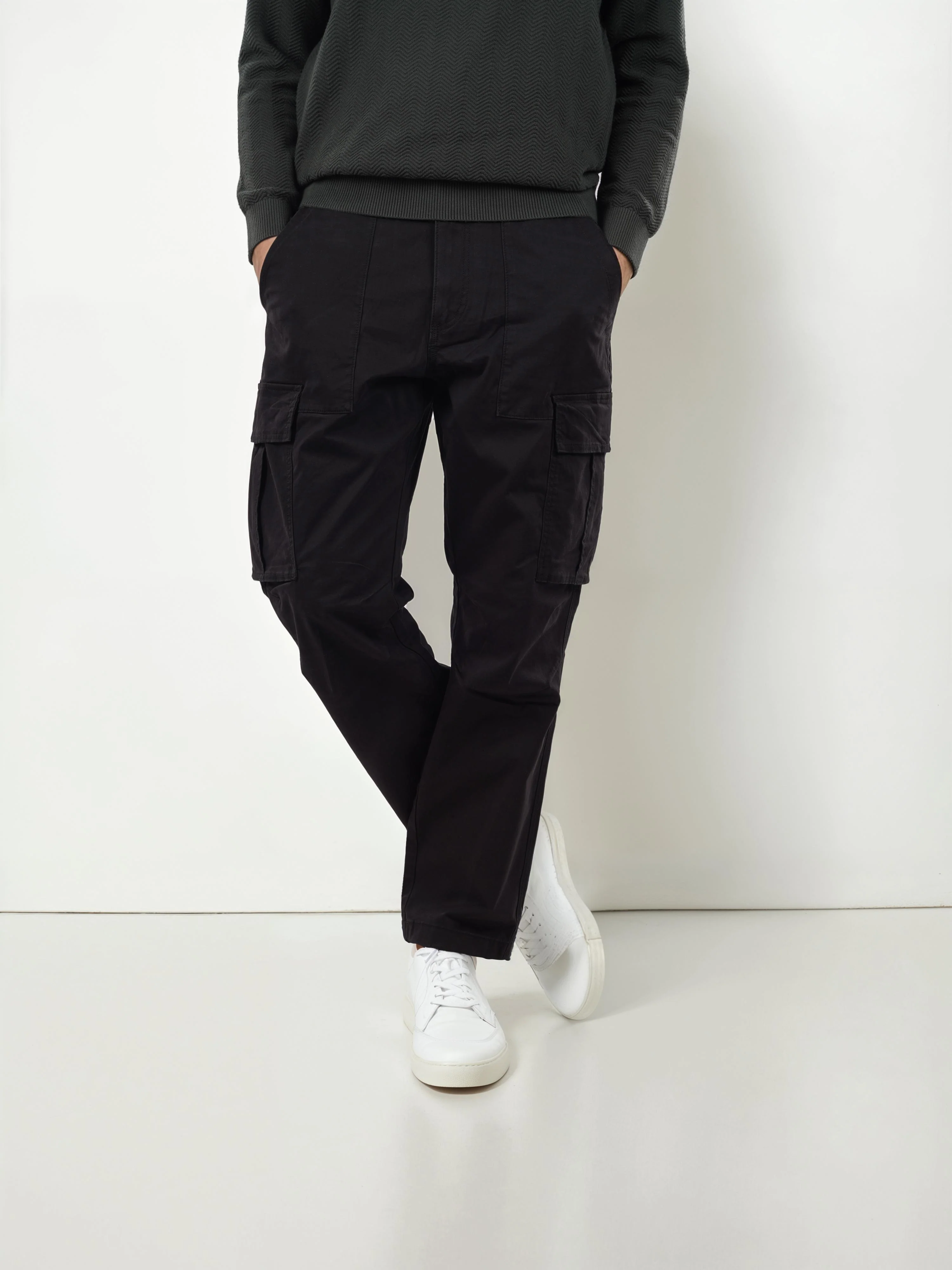 Celio* Cotton Straight Fit Black Trouser - Image 3