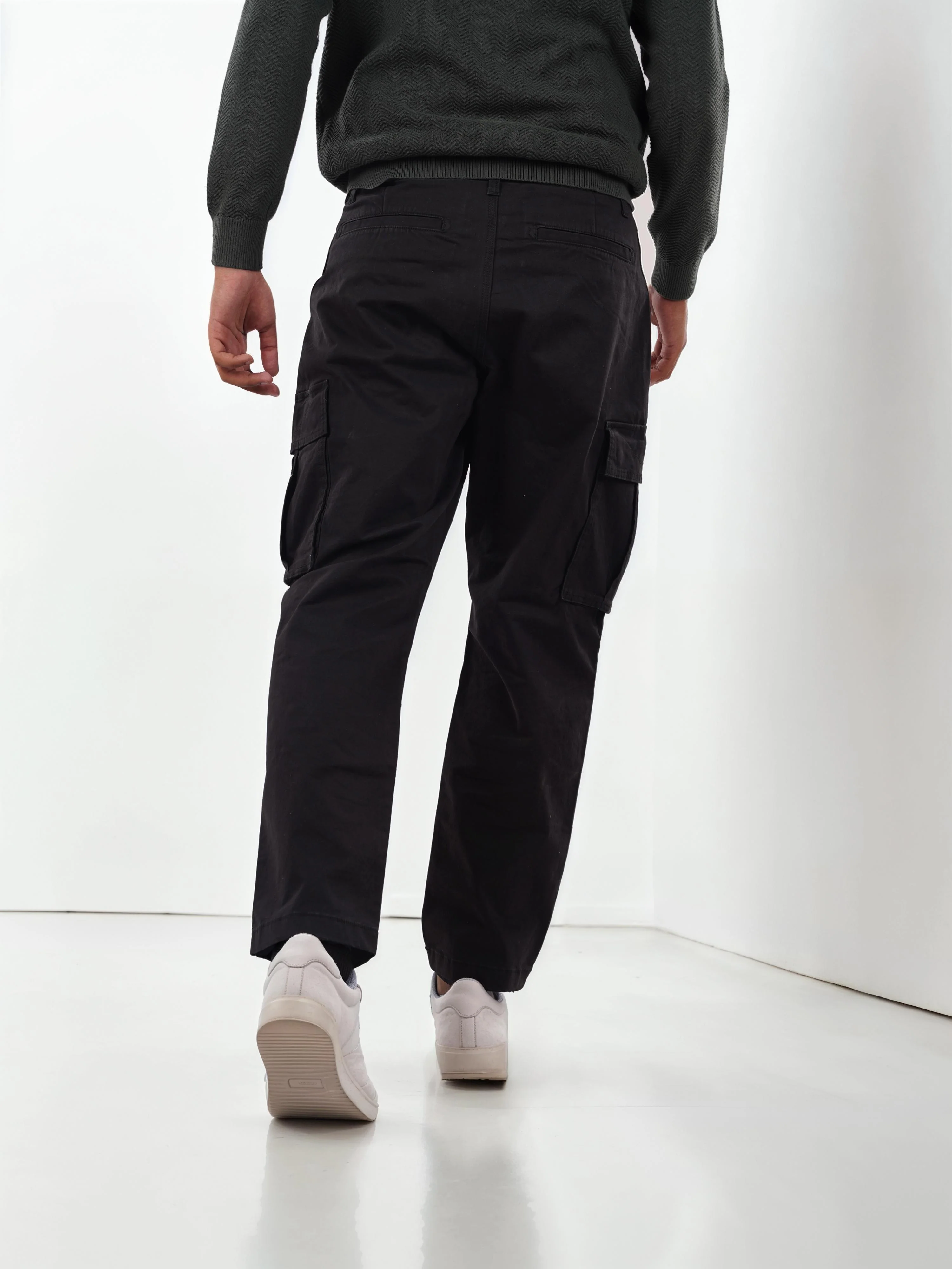 Celio* Cotton Straight Fit Black Trouser - Image 6