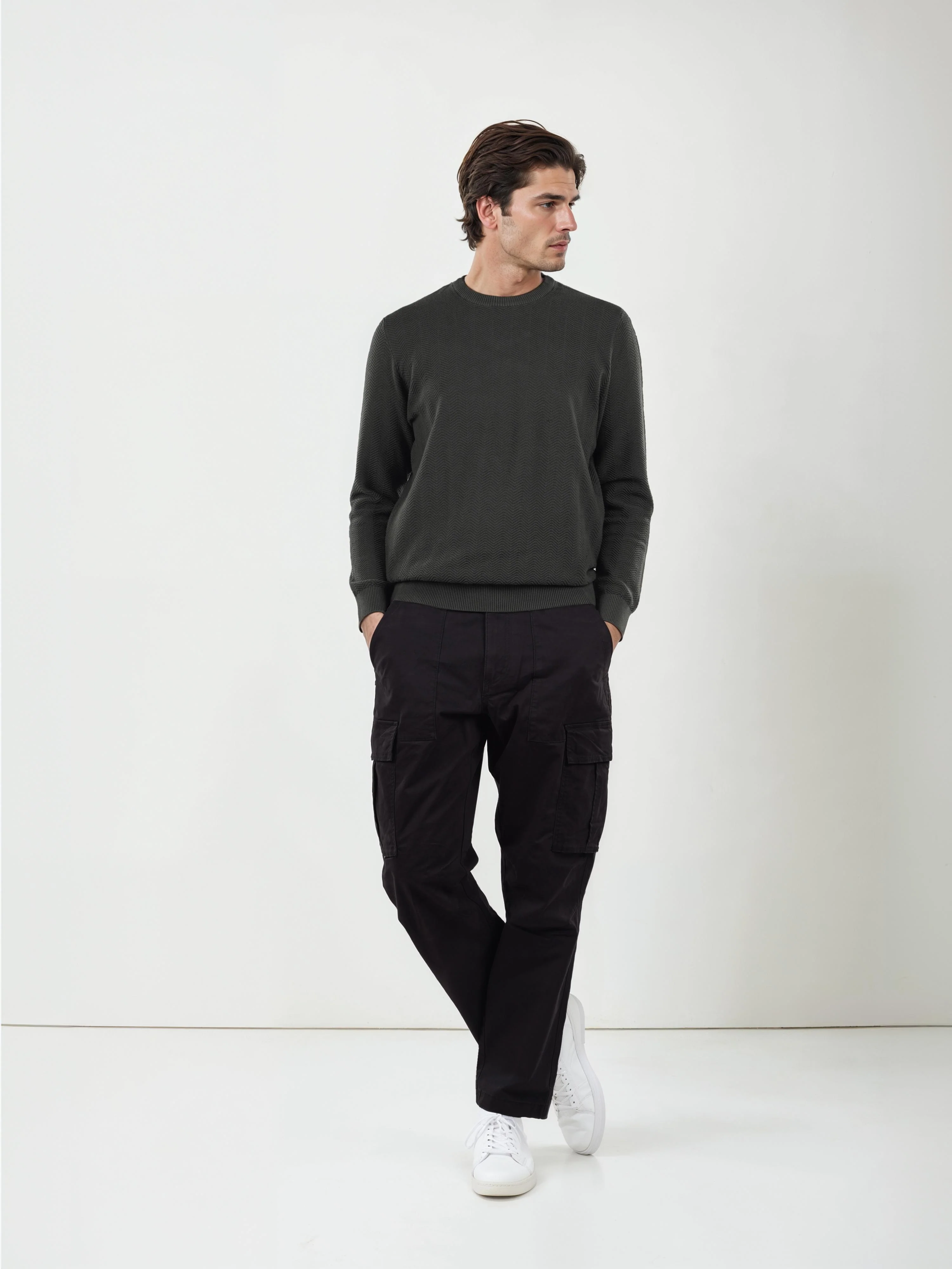 Celio* Cotton Straight Fit Black Trouser - Image 8