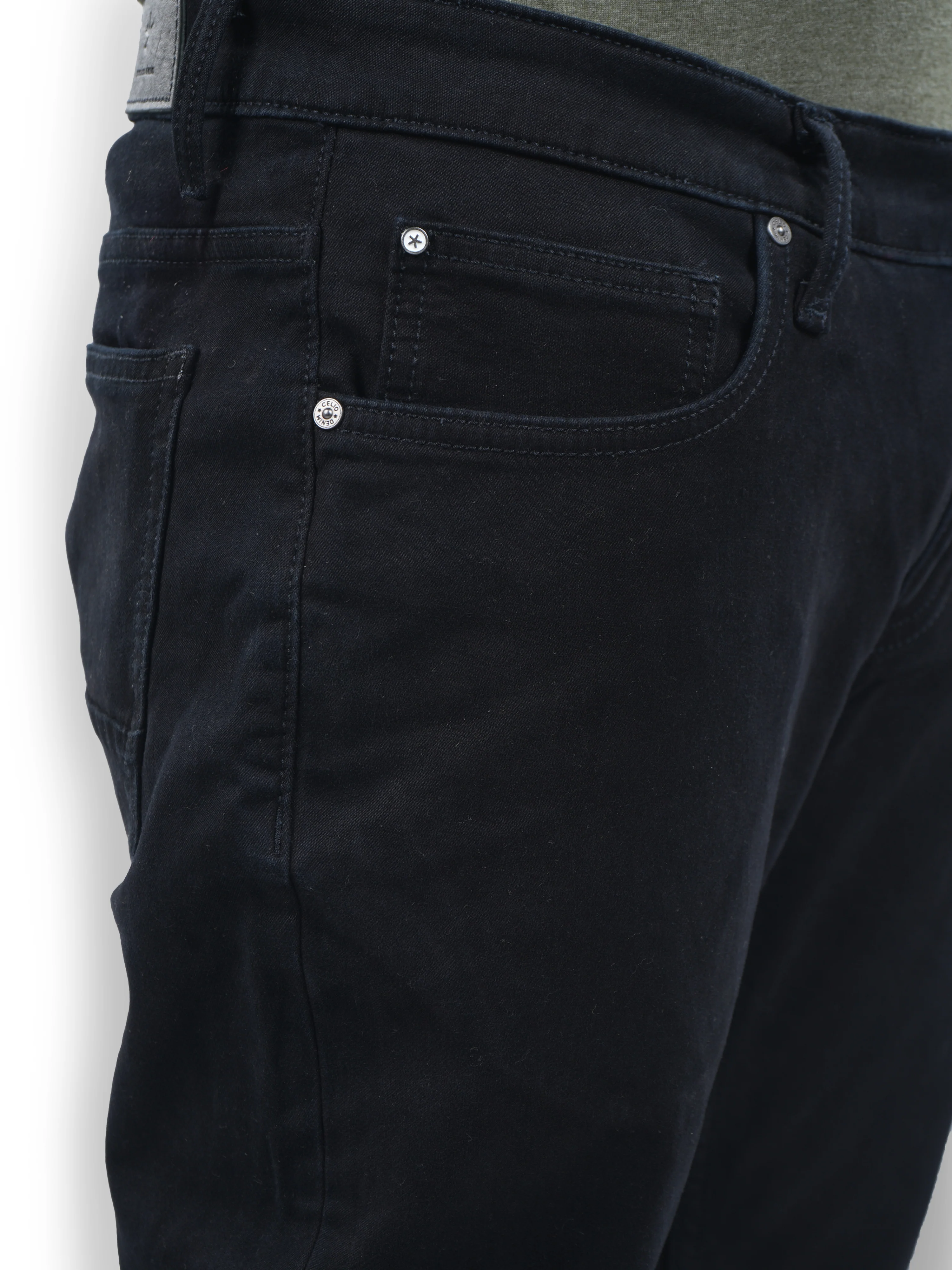 Celio* Cotton Skinny Fit Black Jean - Image 7