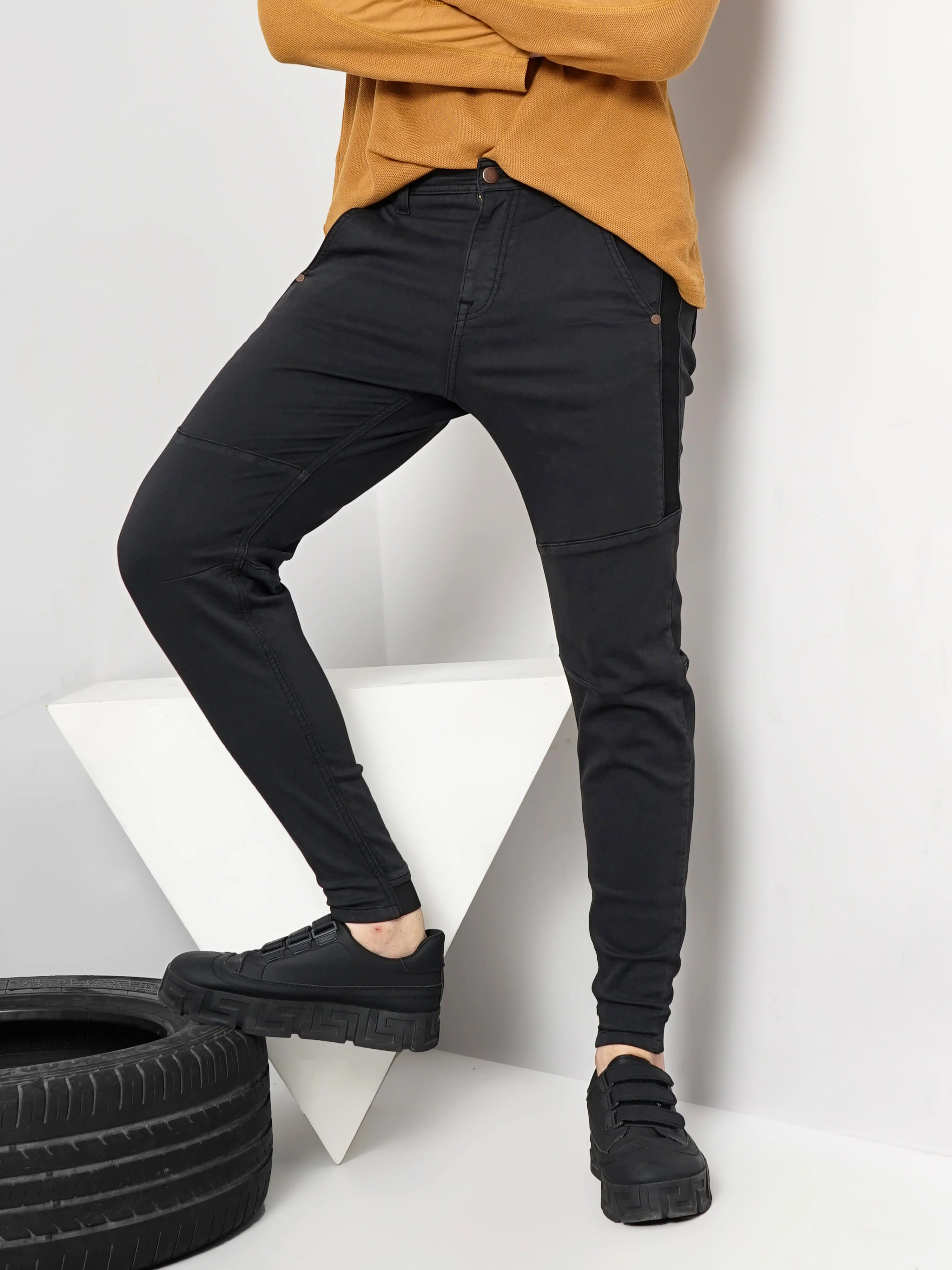 Celio* Cotton Skinny Fit Black Jean - Image 5