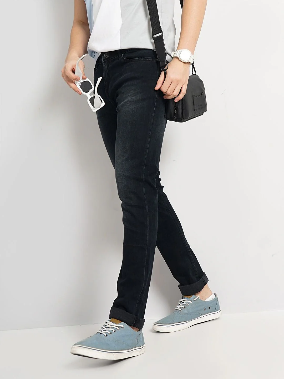 Celio* Cotton Slim Fit Black Jean - Image 3
