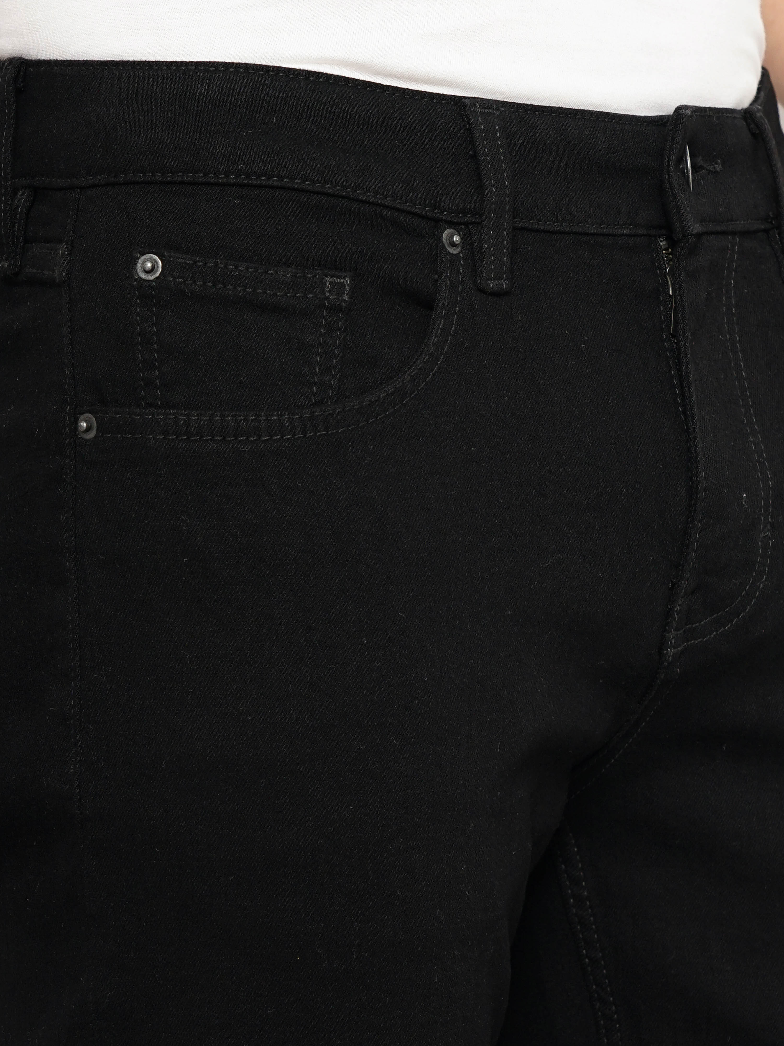 Celio* Cotton Straight Fit Black Jean - Image 5