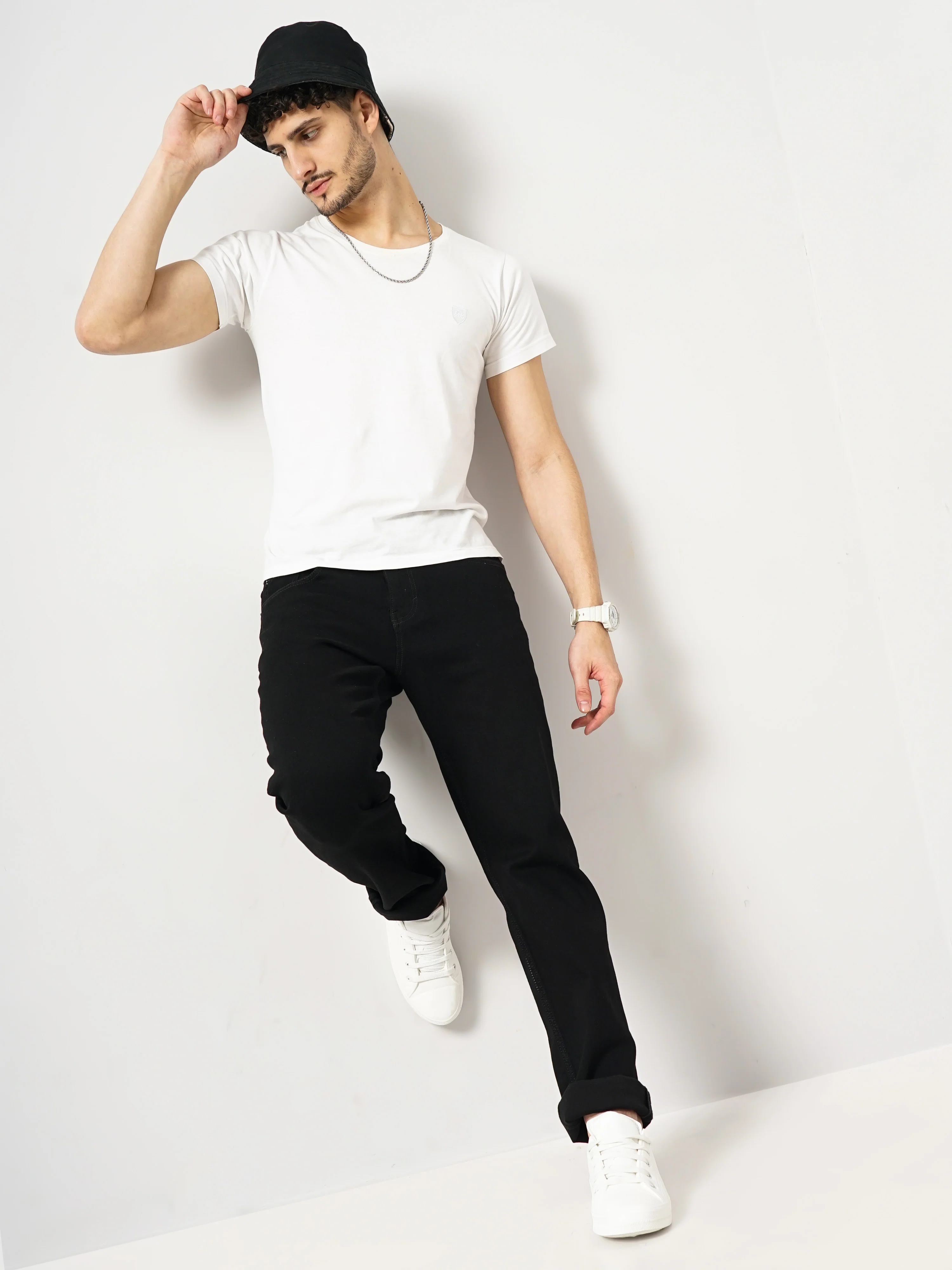 Celio* Cotton Straight Fit Black Jean - Image 6