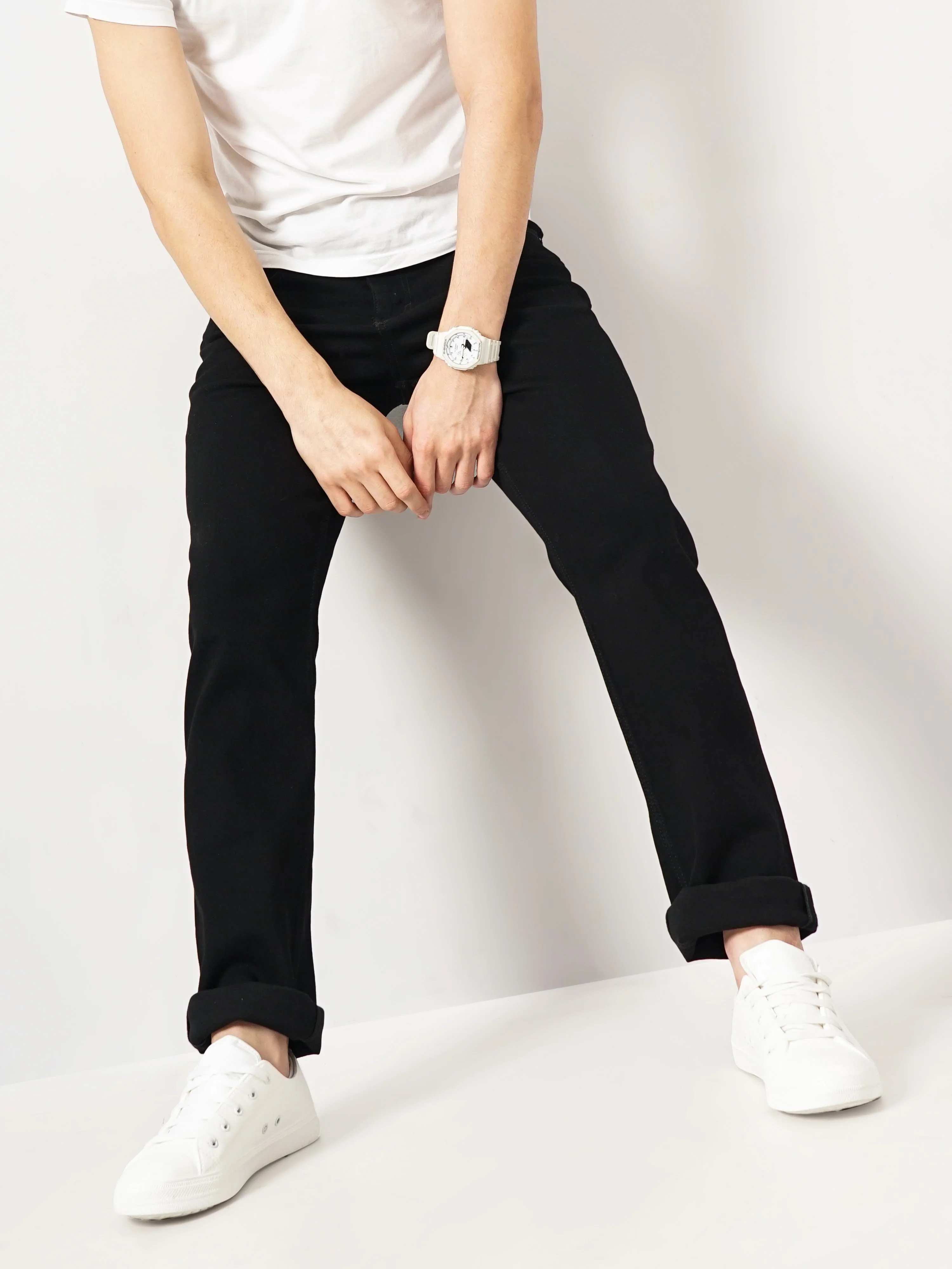 Celio* Cotton Straight Fit Black Jean - Image 7