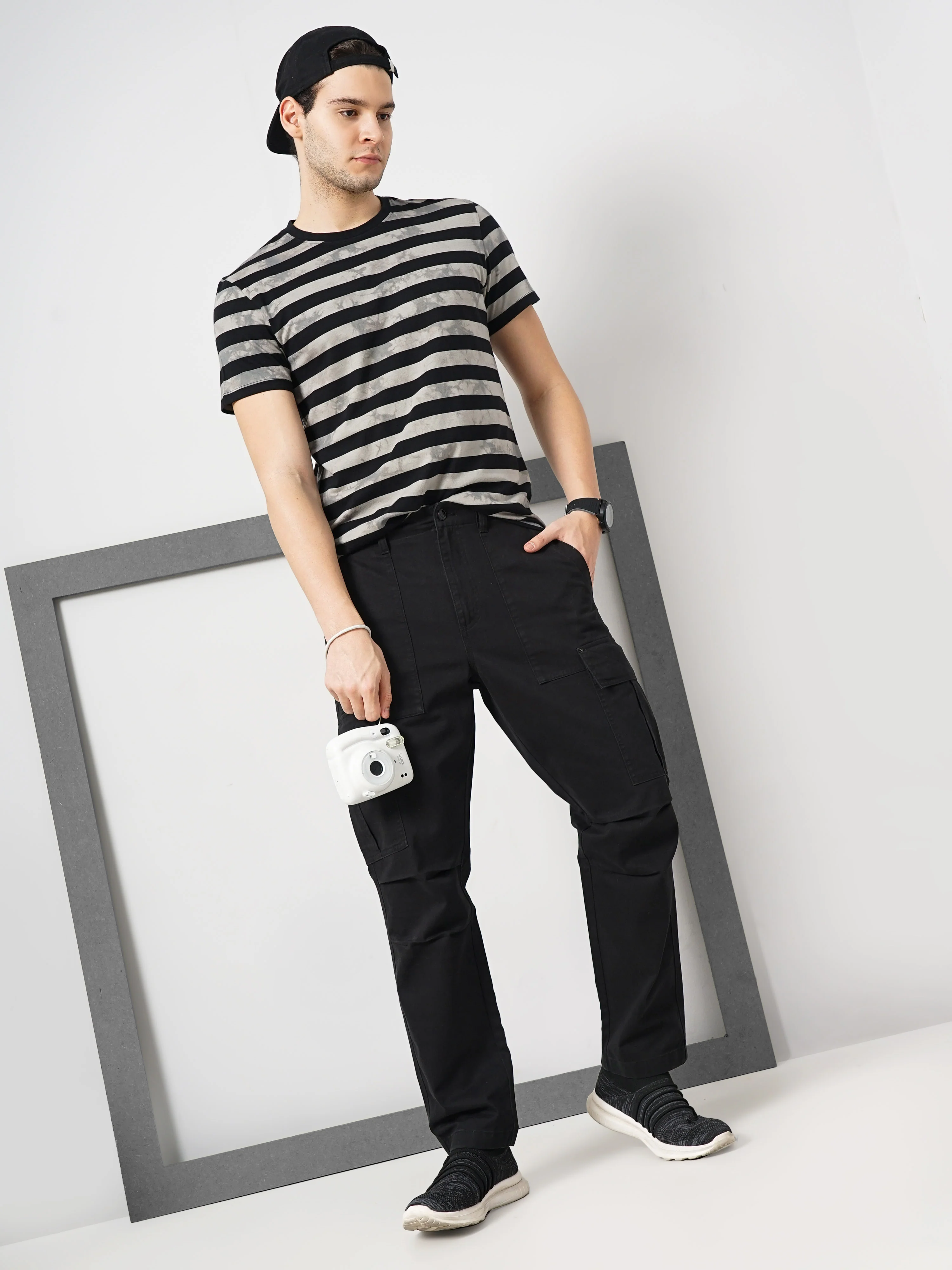 Celio* Cotton Straight Fit Black Trouser - Image 6