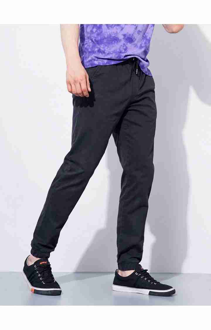 Celio* Cotton-Poly-Blend Jogger Fit Black Trouser - Image 7