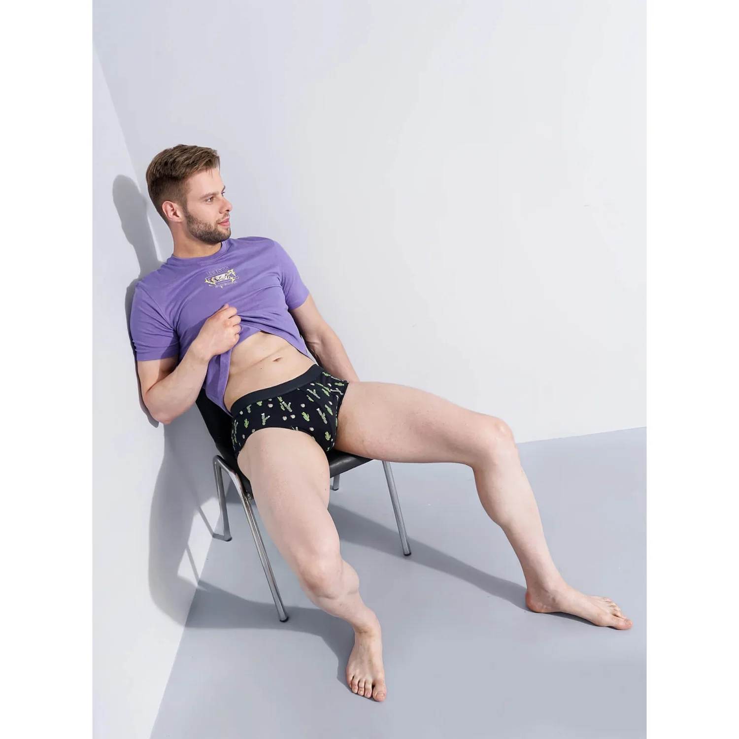 Celio* Cotton-Blend Regular Fit Black Boxer - Image 6