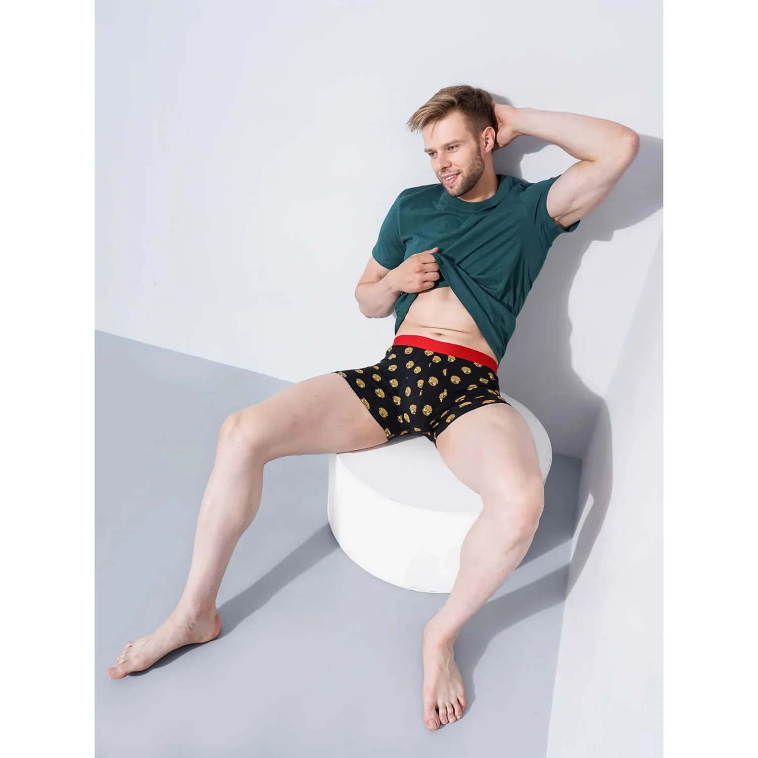 Celio* Cotton-Blend Regular Fit Black Boxer - Image 7