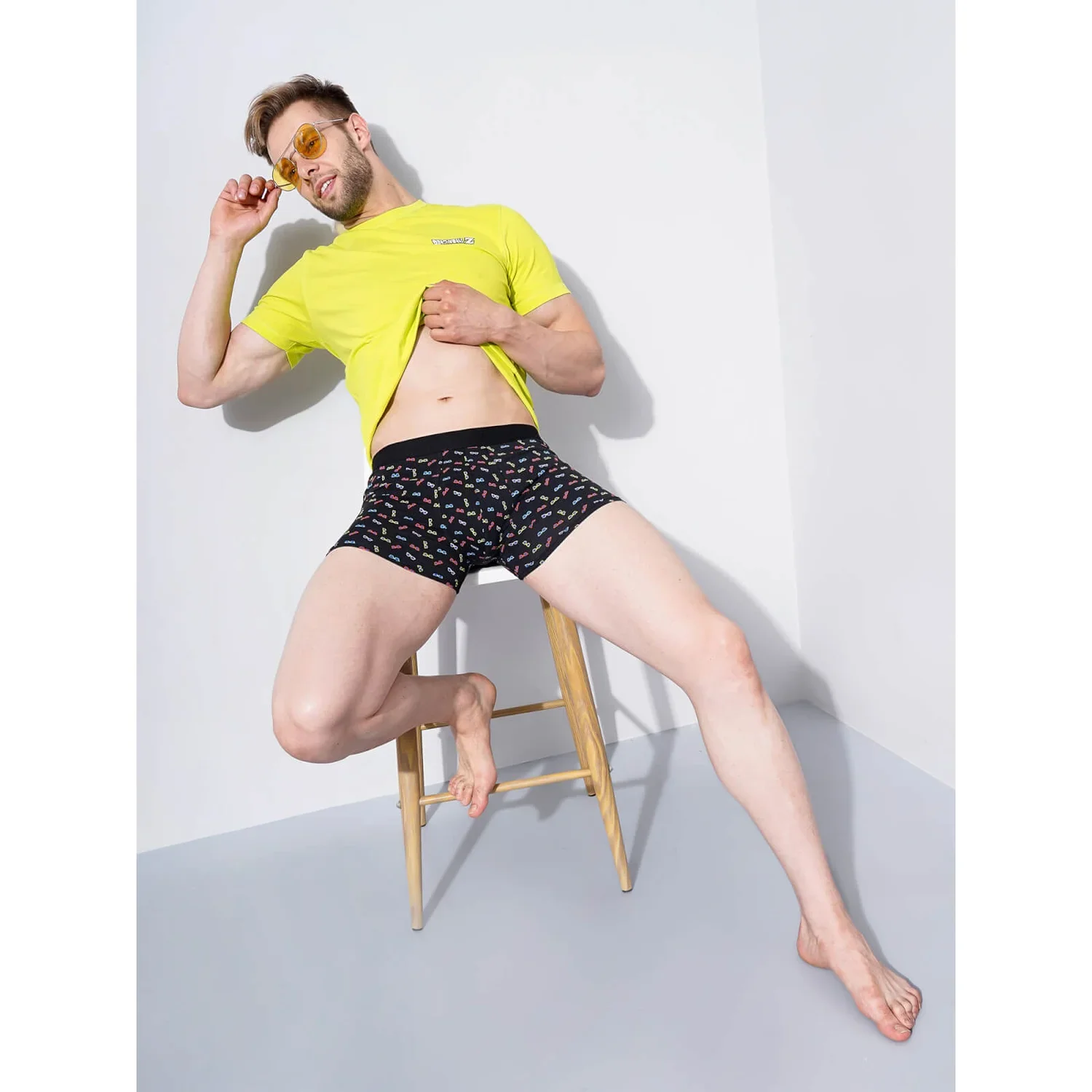 Celio* Cotton-Blend Regular Fit Black Boxer - Image 6