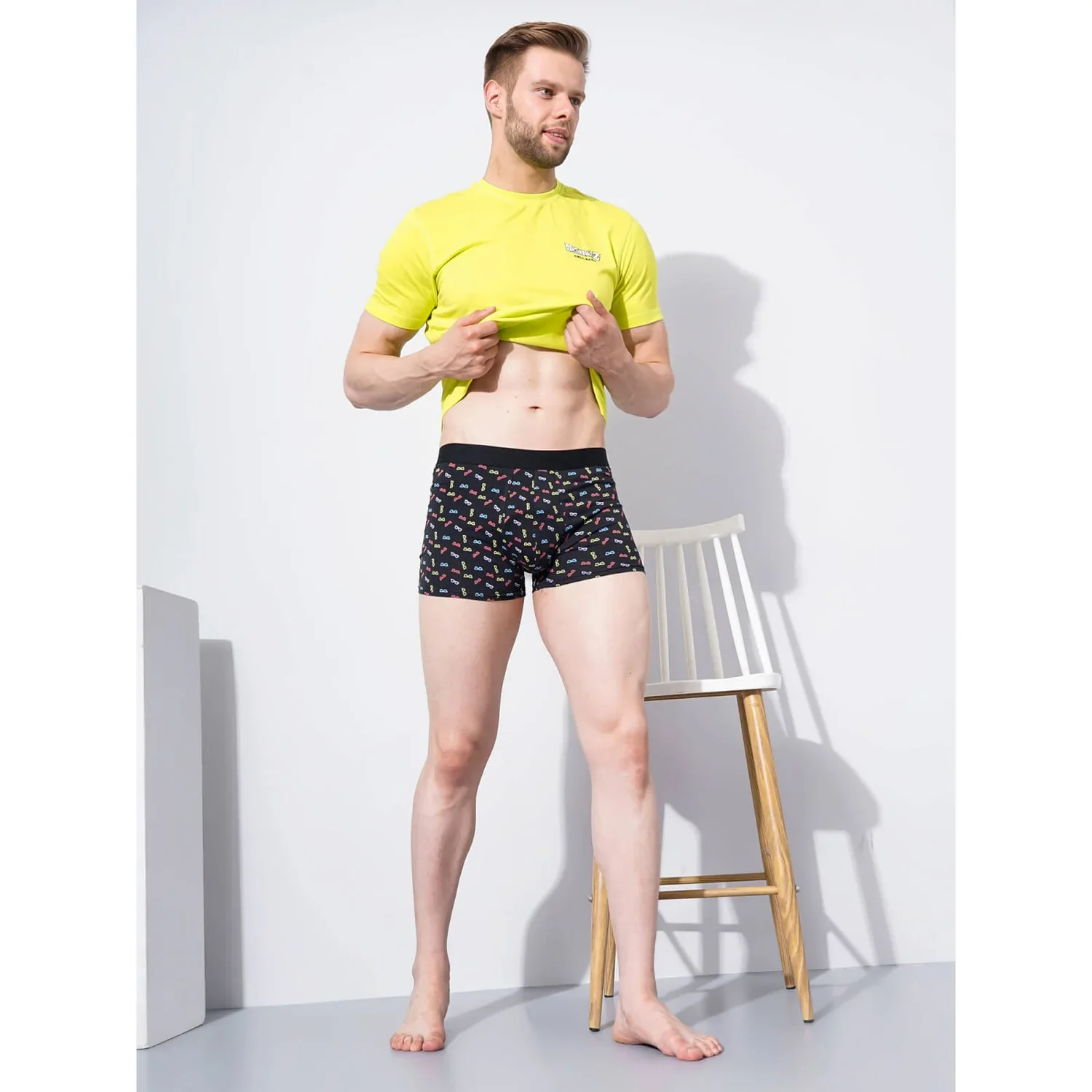 Celio* Cotton-Blend Regular Fit Black Boxer - Image 7